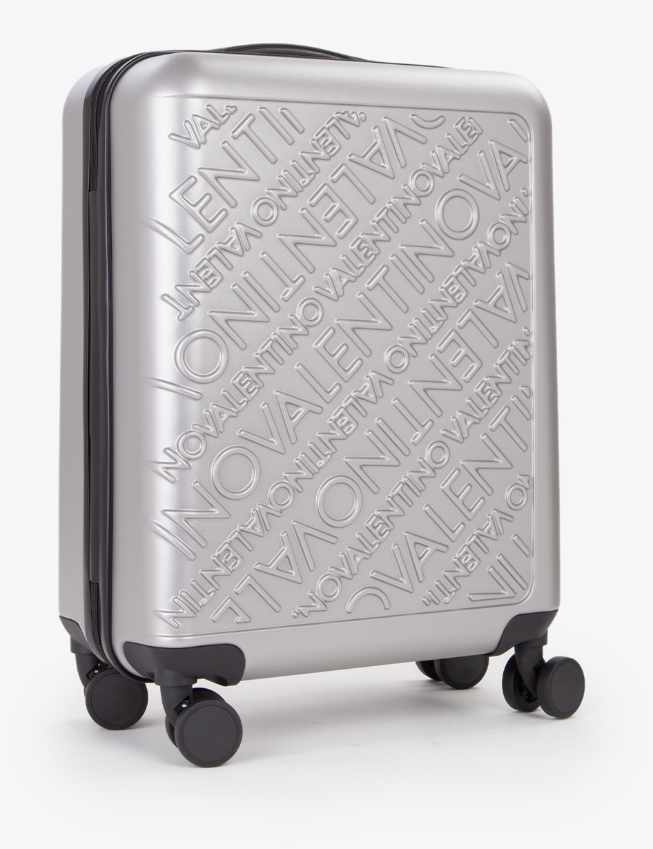 VALENTINO BAGS Koffer "MARS, 54 cm", silber, ABS, Koffer, Handgepäck-Trolley Reisgepäck