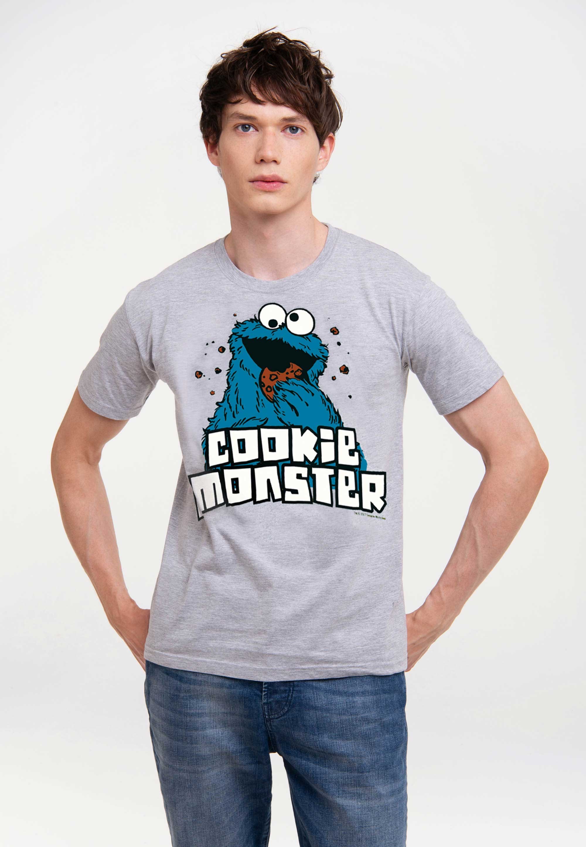 LOGOSHIRT T-Shirt »Sesamstrasse - Krümelmonster«, mit coolem Print