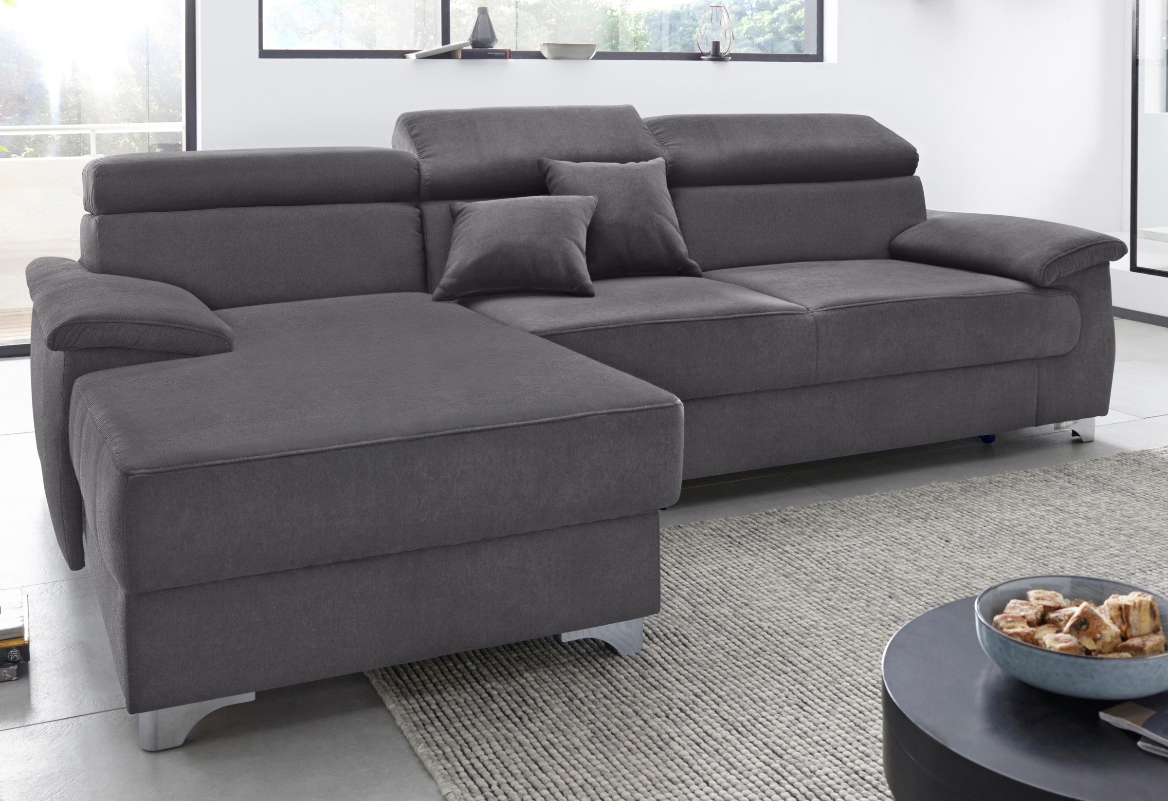 DOMO collection Ecksofa "Mira, inklusive Kopfteilverstellung für mehr Wohlf günstig online kaufen