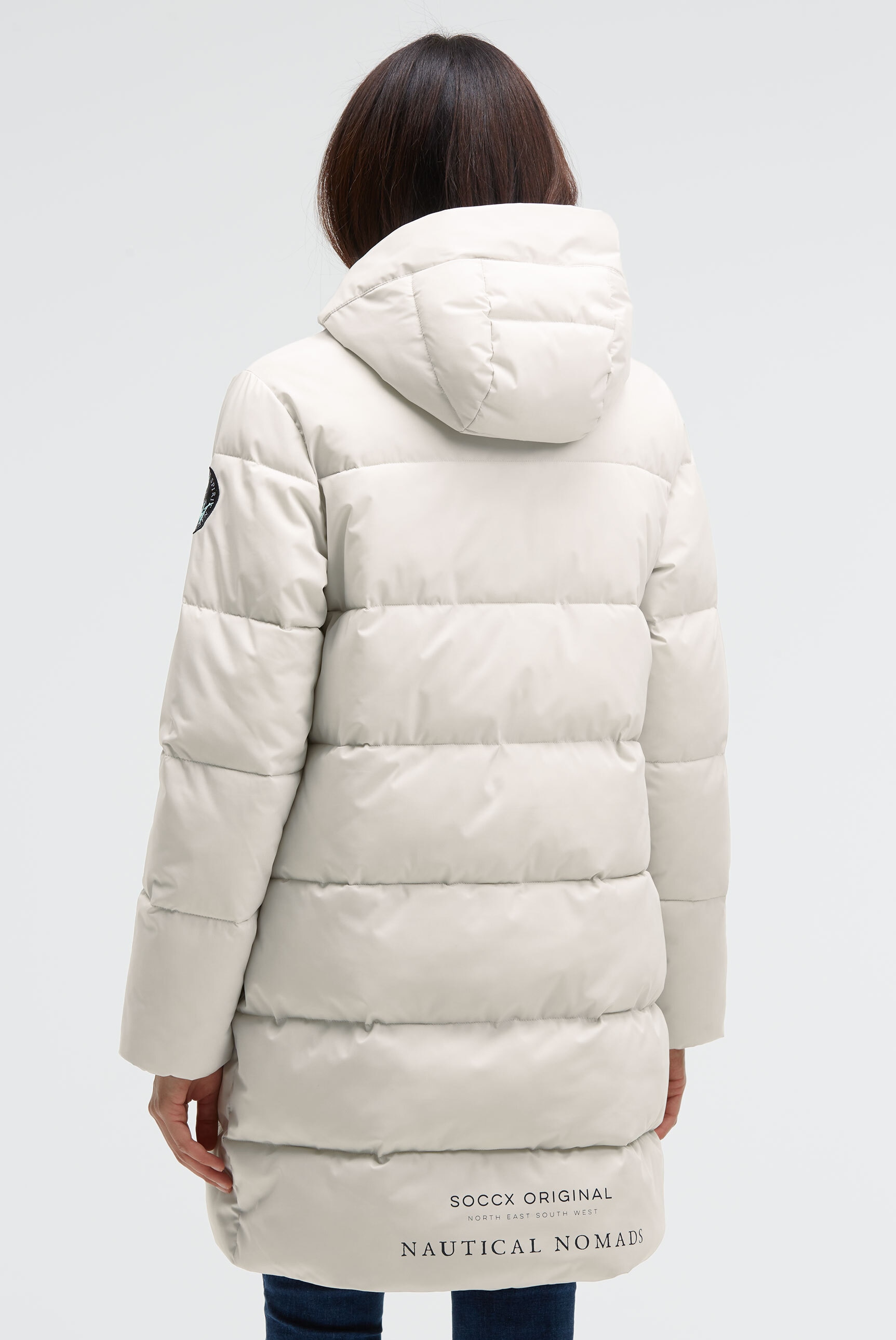 SOCCX Parka mit Kapuze mit Zwei-Wege-Reißverschluss