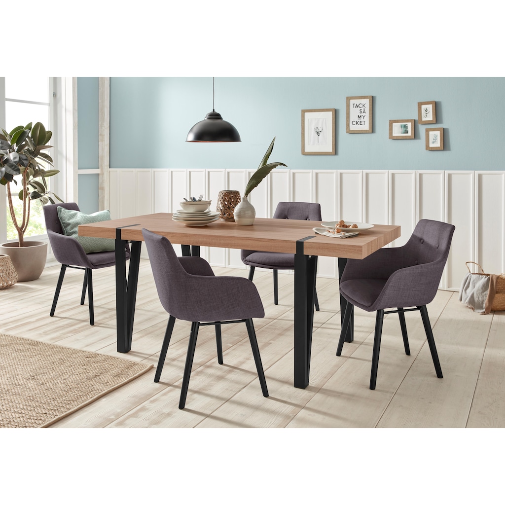 Home affaire Essgruppe »Sanchez und Bradford«, (Set, 5 tlg.), mit Tisch, Breite 180 cm