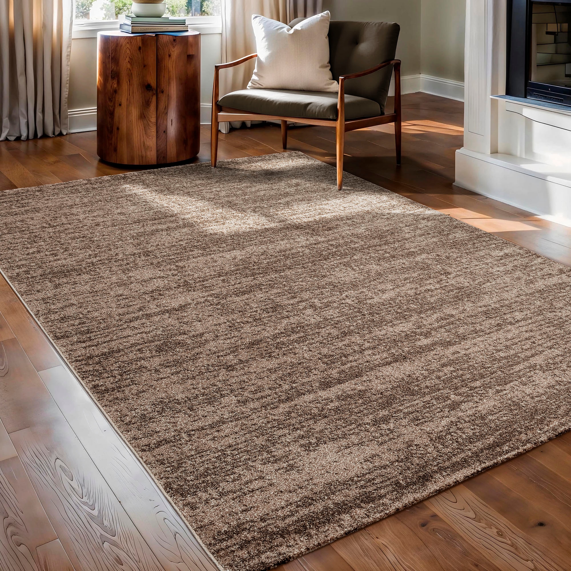 Sanat Teppich "Oslo, auch als Läufer und in Rund" rechteckig 10 mm Höhe meliert robuster Kurzflor, Wohnzimmer, Schlafzimmer, auch als Läufer