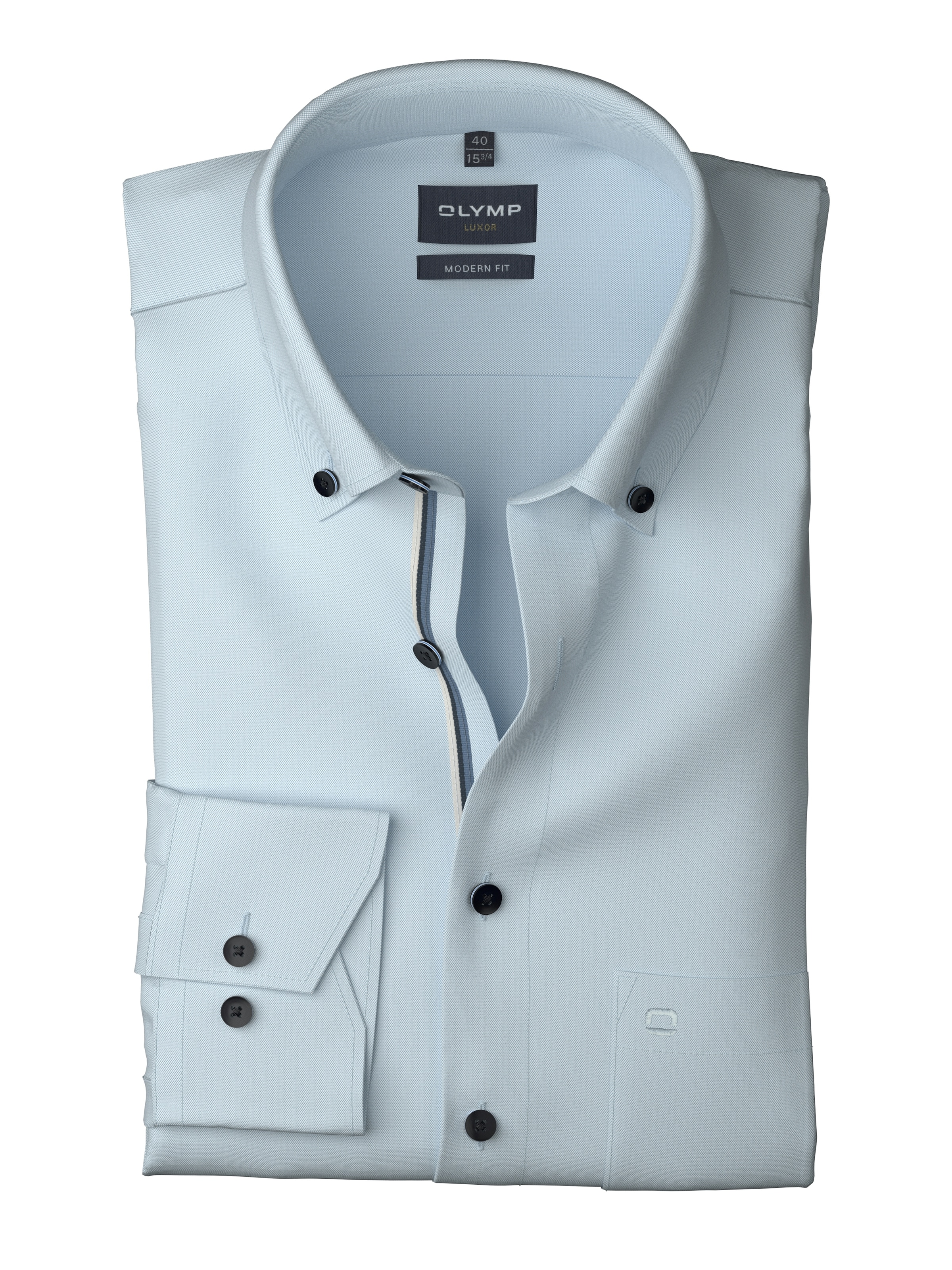 OLYMP Langarmhemd »Luxor«, modern fit, Businesshemd, Button-down-Kragen