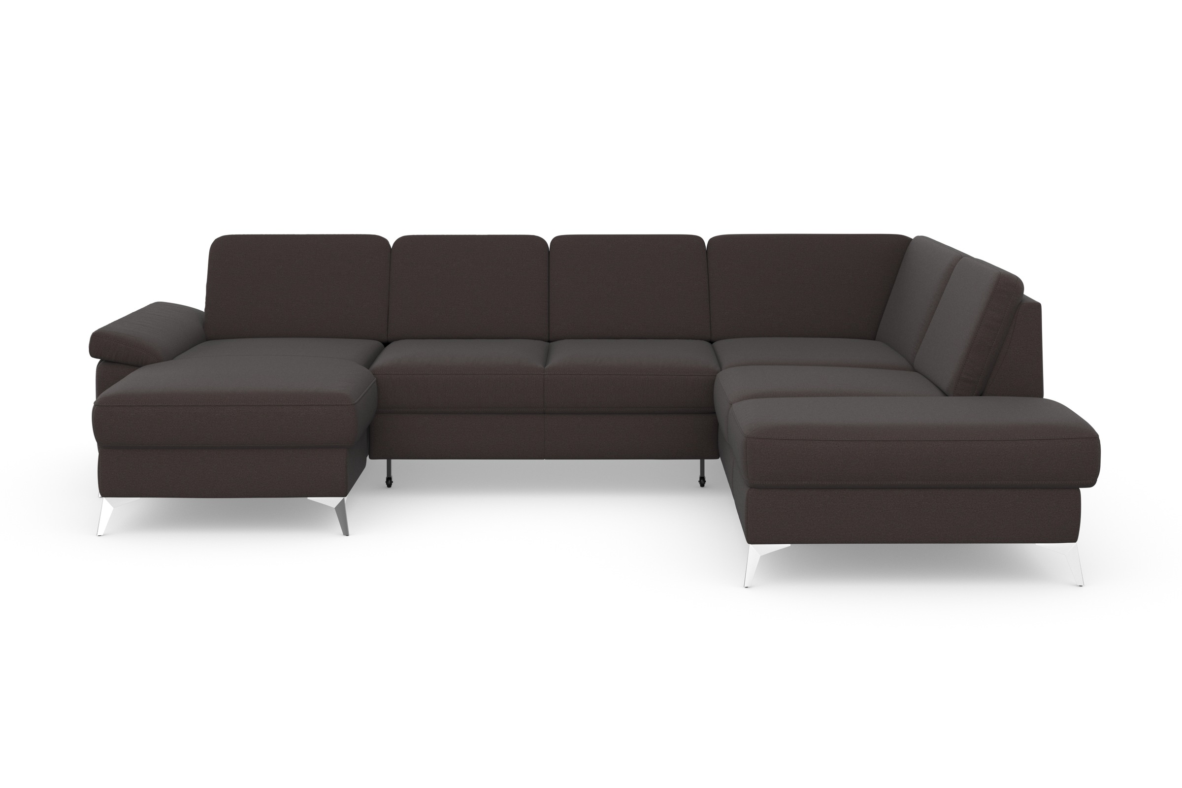 sit&more Wohnlandschaft »Padua U-Form«, inklusive Sitztiefenverstellung, Armteilfunktion und Federkern