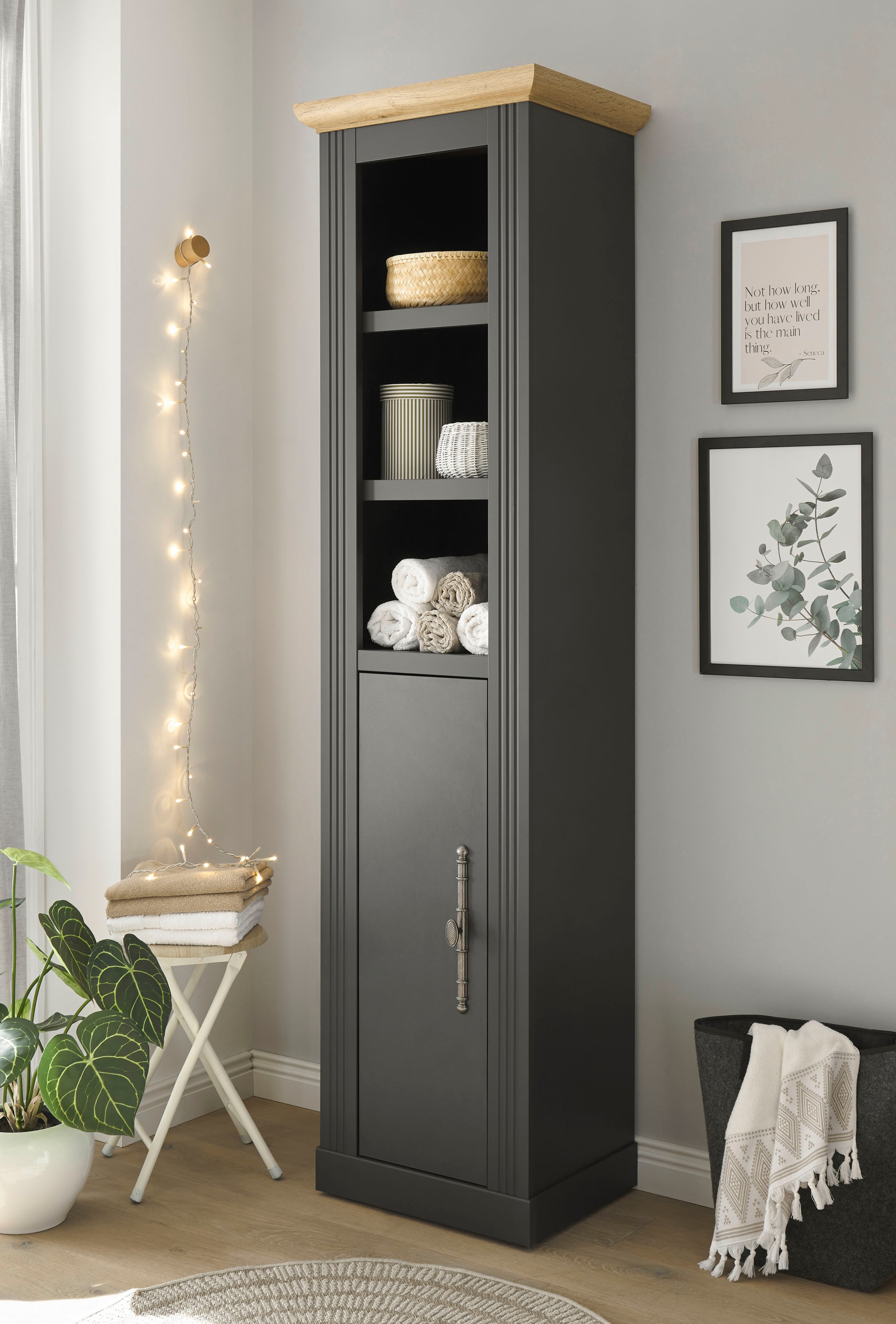 Home affaire Stauraumschrank "WESTMINSTER, Badschrank im Landhausstil, Schr günstig online kaufen