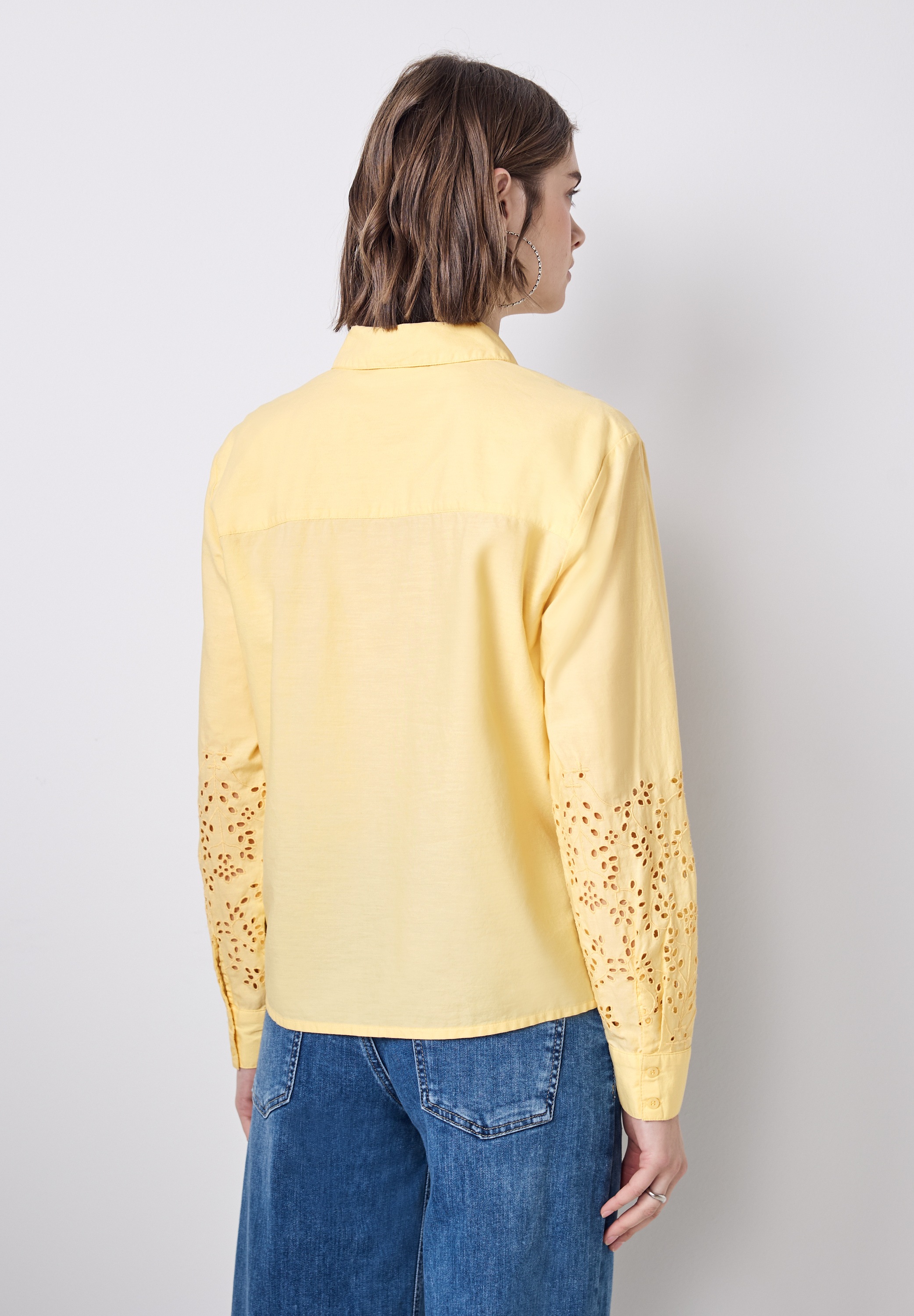 STREET ONE STUDIO Hemdbluse, aus reiner Baumwolle
