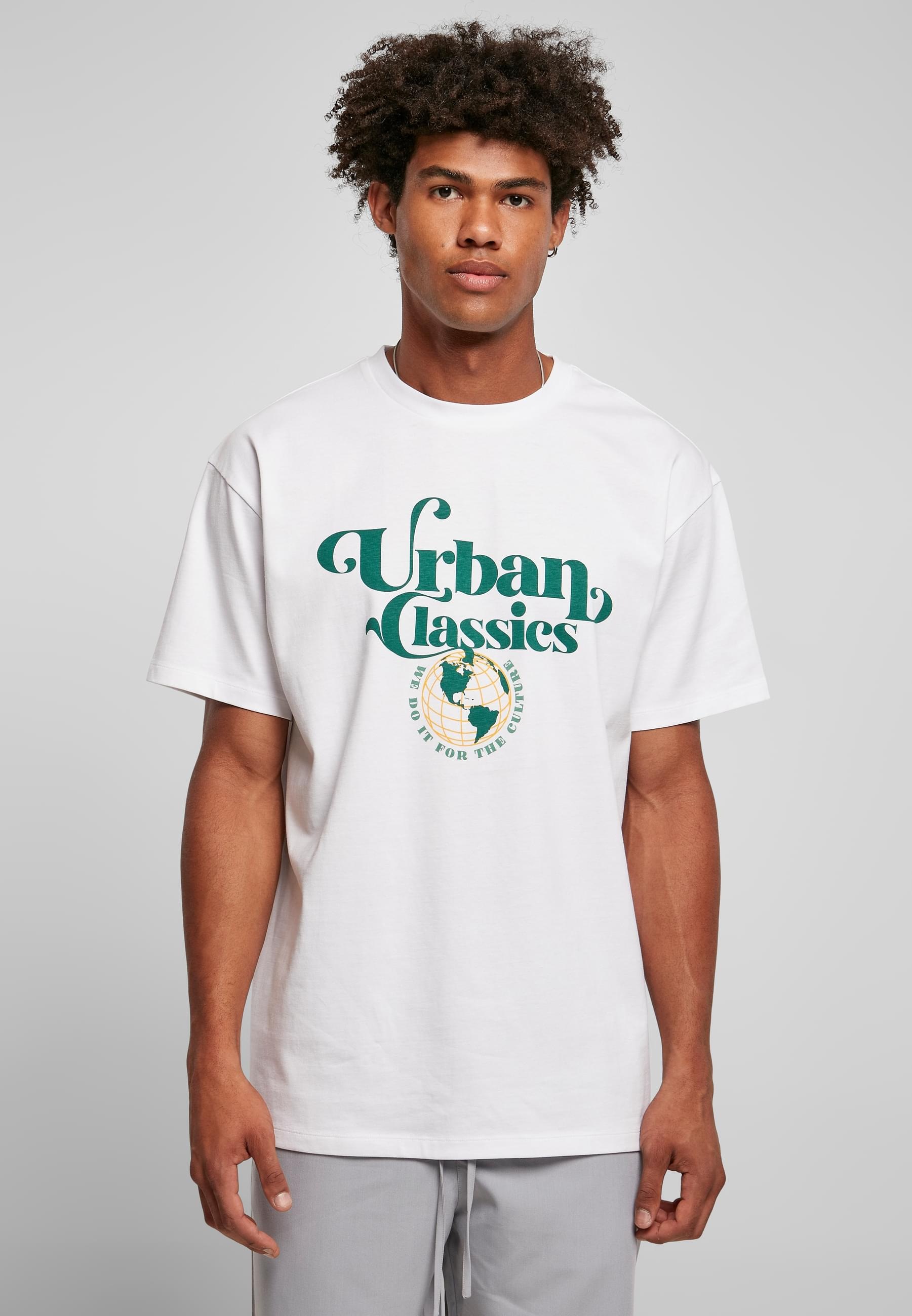 URBAN CLASSICS T-Shirt »Urban Classics Herren Organic Globe Logo Tee«, (1 tlg.)