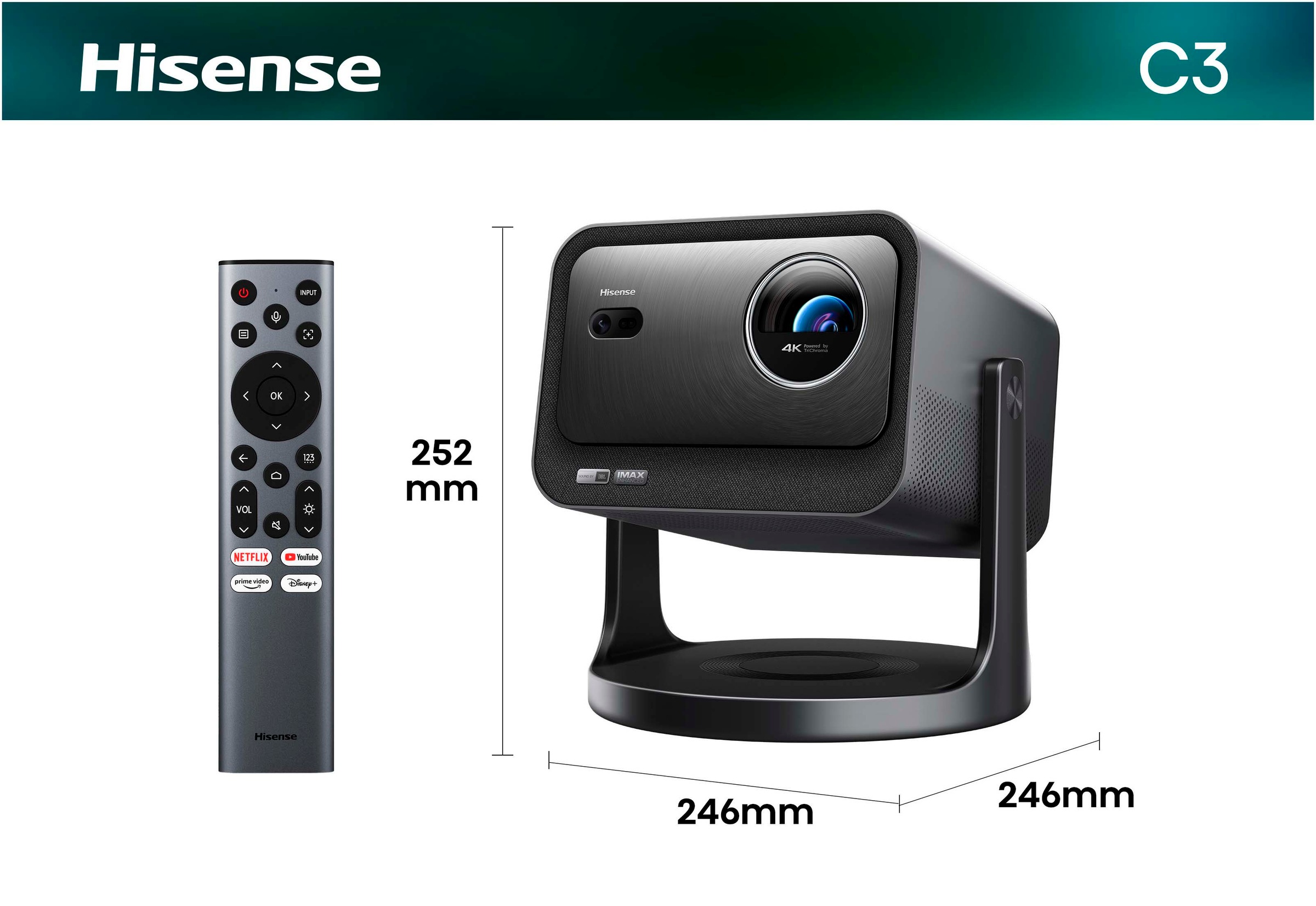 Hisense Mini-Beamer »C3« (2.500 lm 2000:1 )