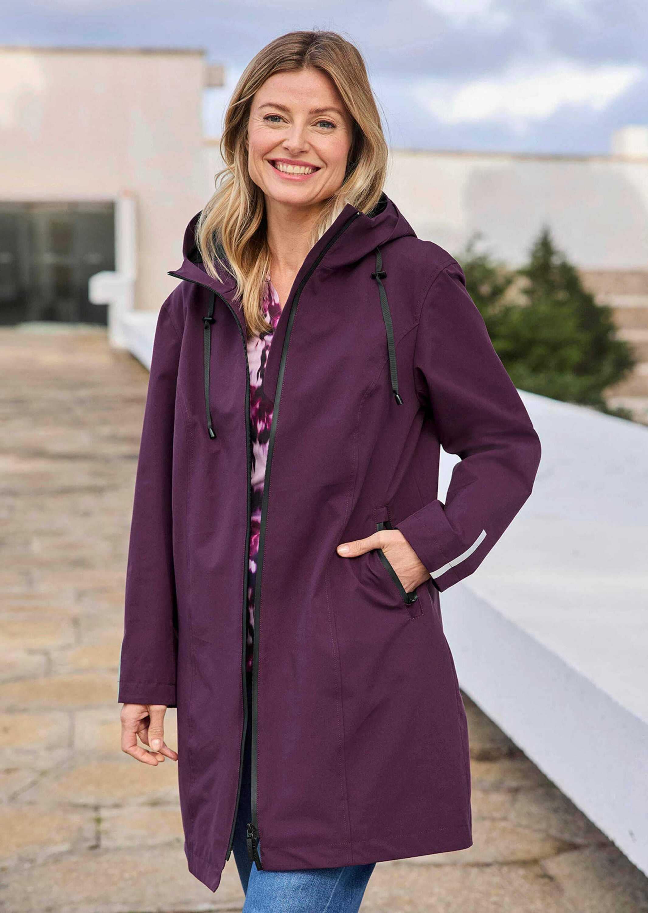 GOLDNER Funktionsjacke »Kurzgröße Wasserdichte Funktionsjacke mit Reflektoren«