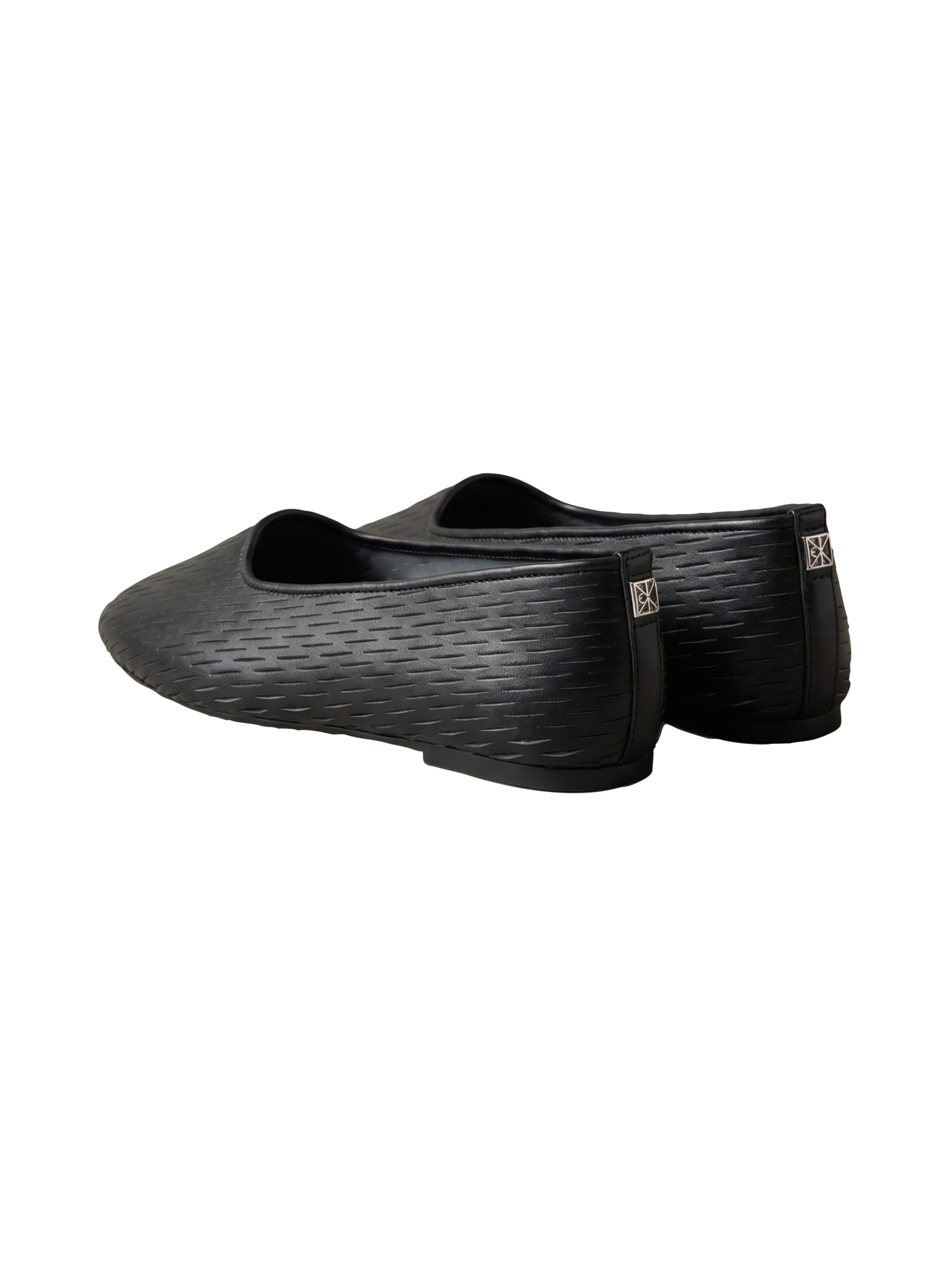 Calvin Klein Ballerina »OBLIQUE BALLERINA CUT LTH«  Schlupfschuh, Flats, Loafer mit Textur