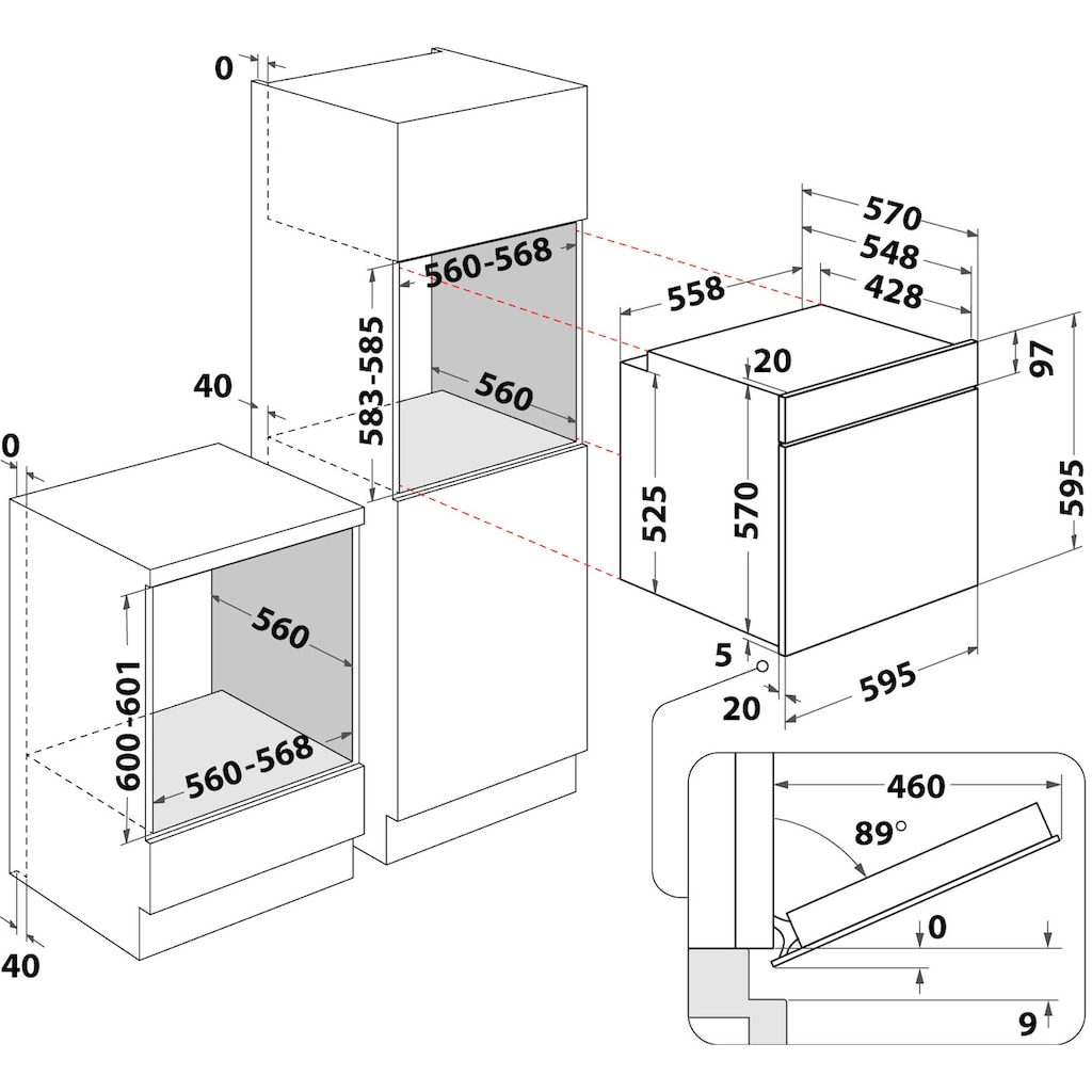 BAUKNECHT Backofen »BAK5S KP8V2 BLG«, BAK5S KP8V2 BLG, mit Backauszug, Pyrolyse-Selbstreinigung