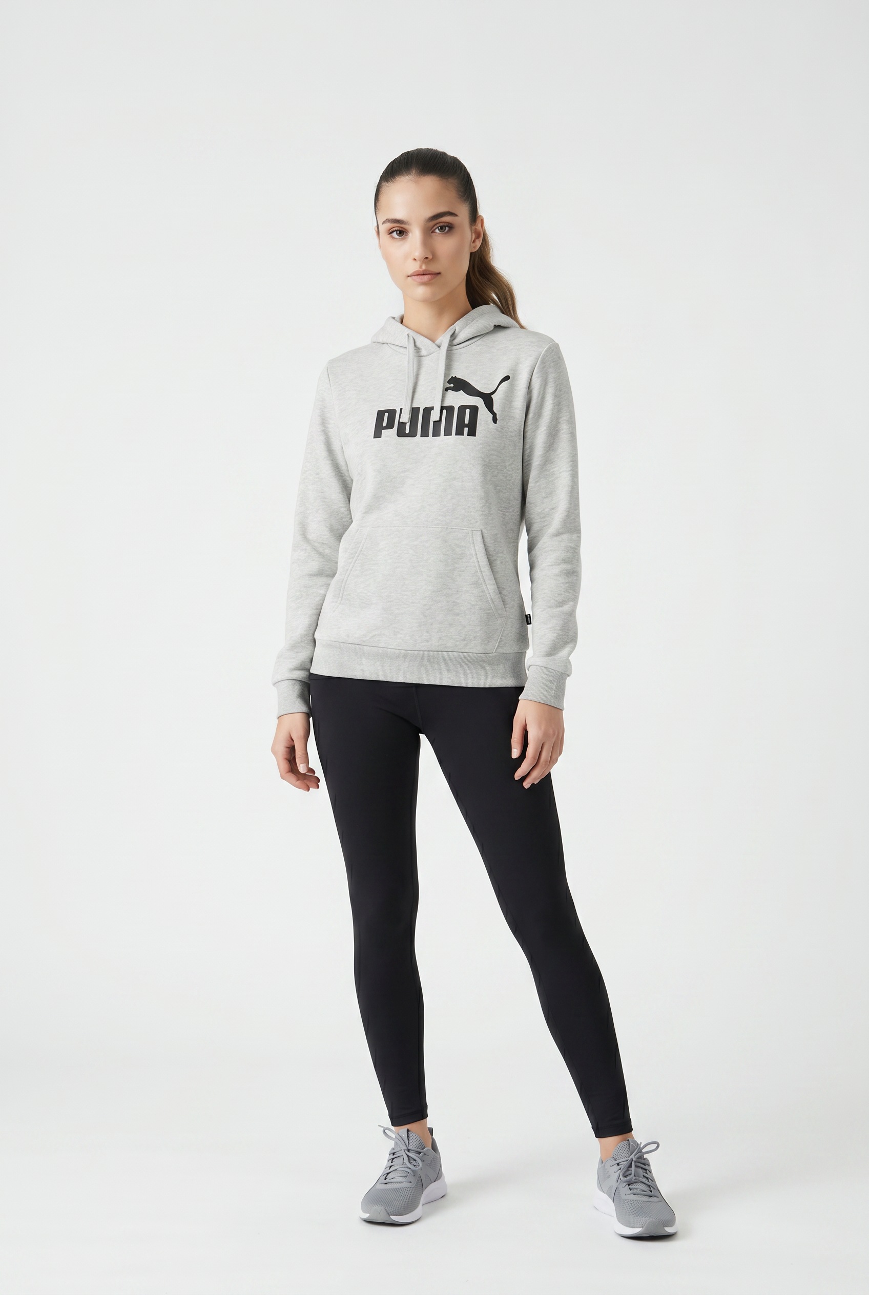 PUMA Kapuzensweatshirt »ESS NO 1 LOGO HOODIE FL«, Regular Fit, mit verstellbarer Kapuze, mit Kängurutasche
