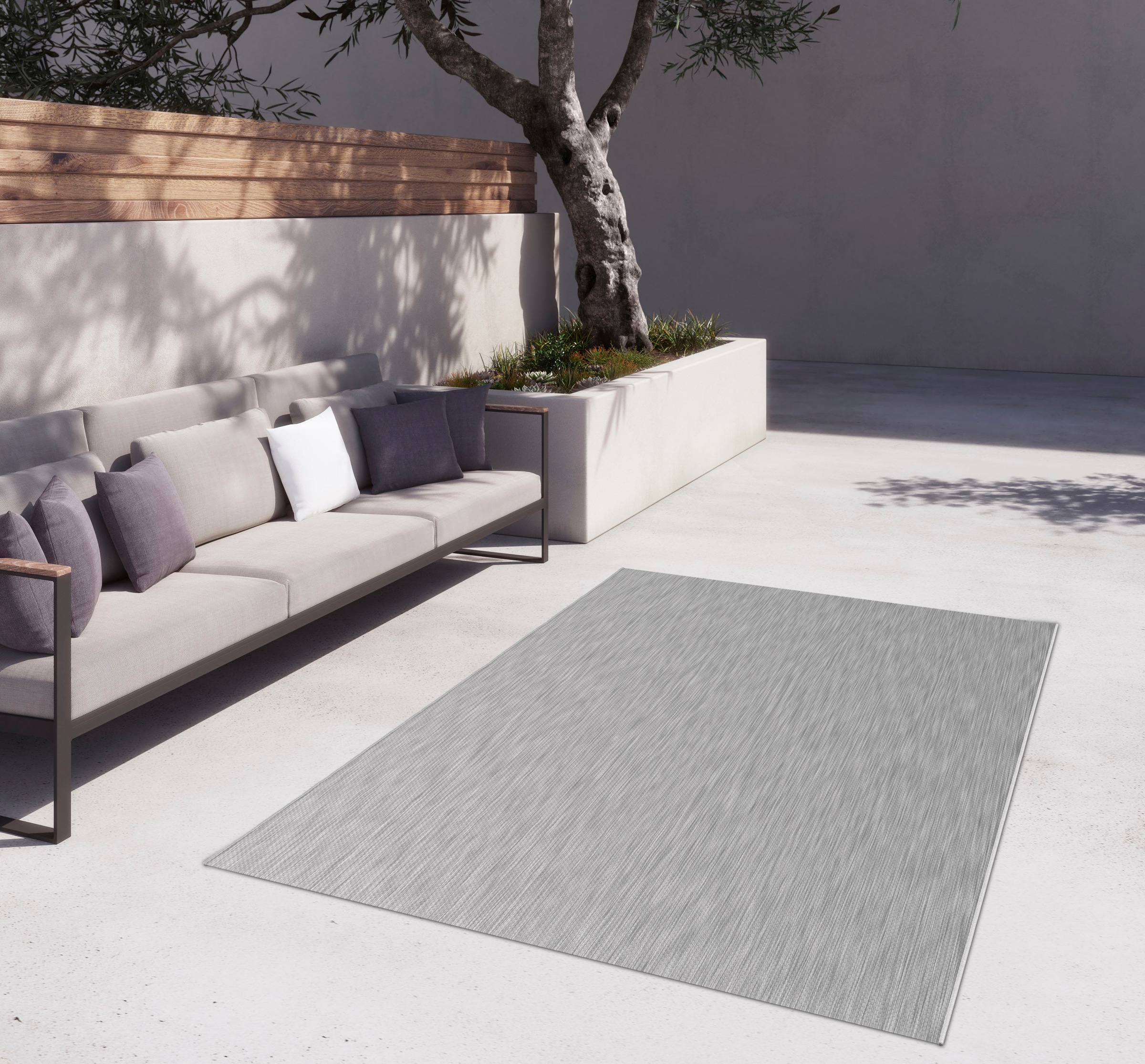 my home Teppich »Florida, Made in Belgium«, rechteckig, 7 mm Höhe, Outdoor, Sisal-Optik, für Balkon & Terrasse, Wetterfest & UV-beständig