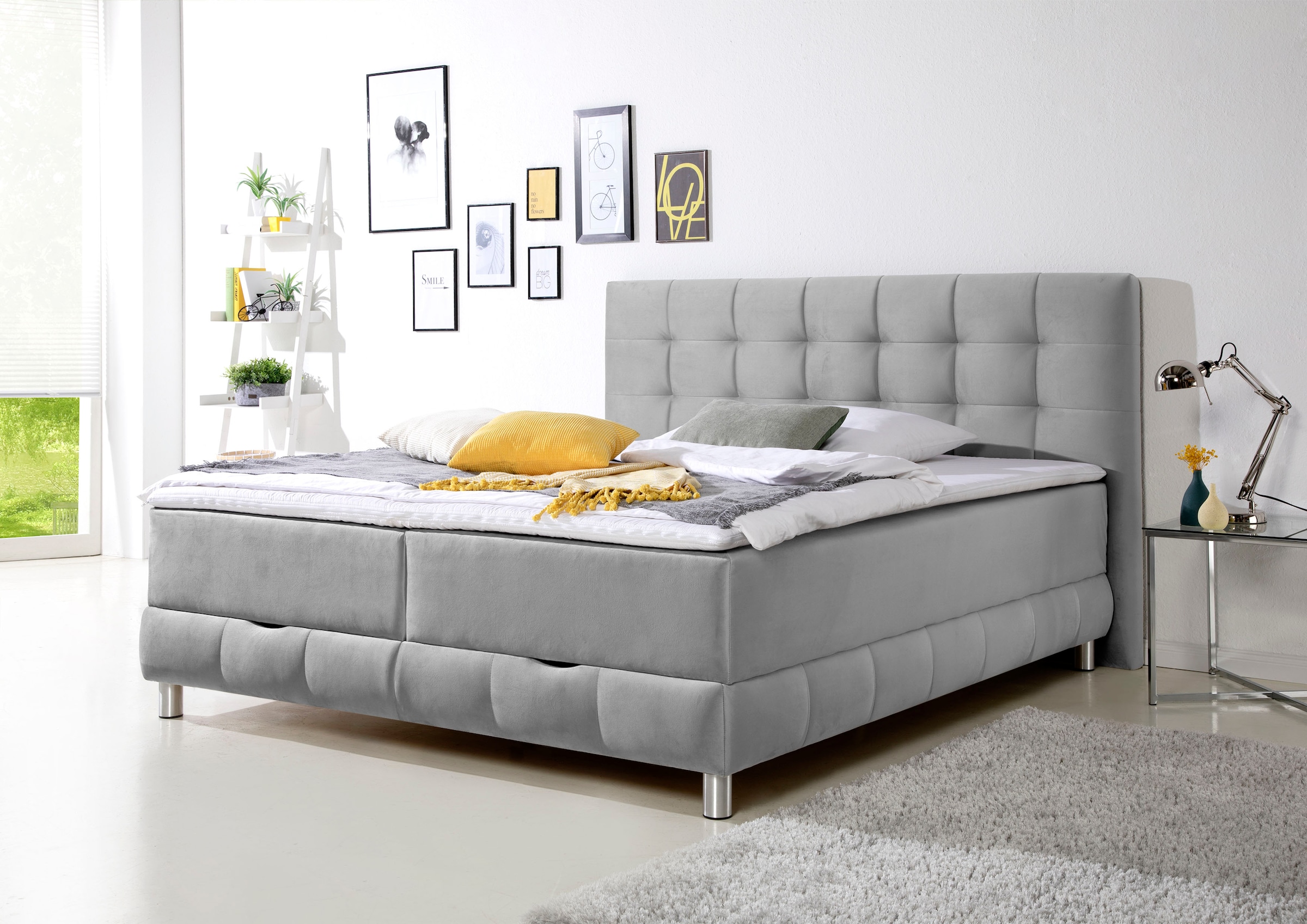 Home affaire Boxbett "Vaasa" inkl. Bettkasten & Topper, XXL-Ausführung, Überlänge 220 cm