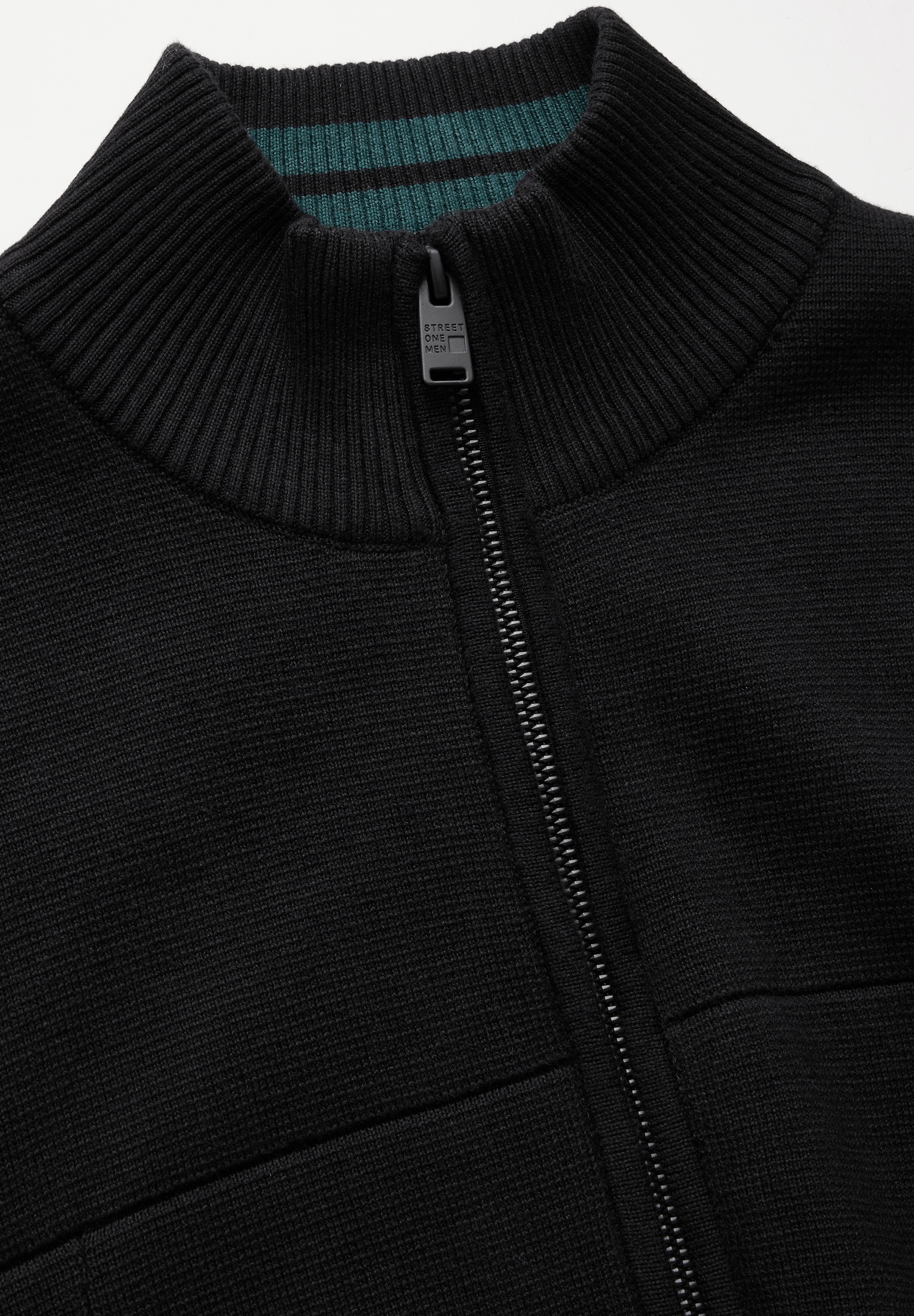 STREET ONE MEN Strickjacke, aus reiner Baumwolle