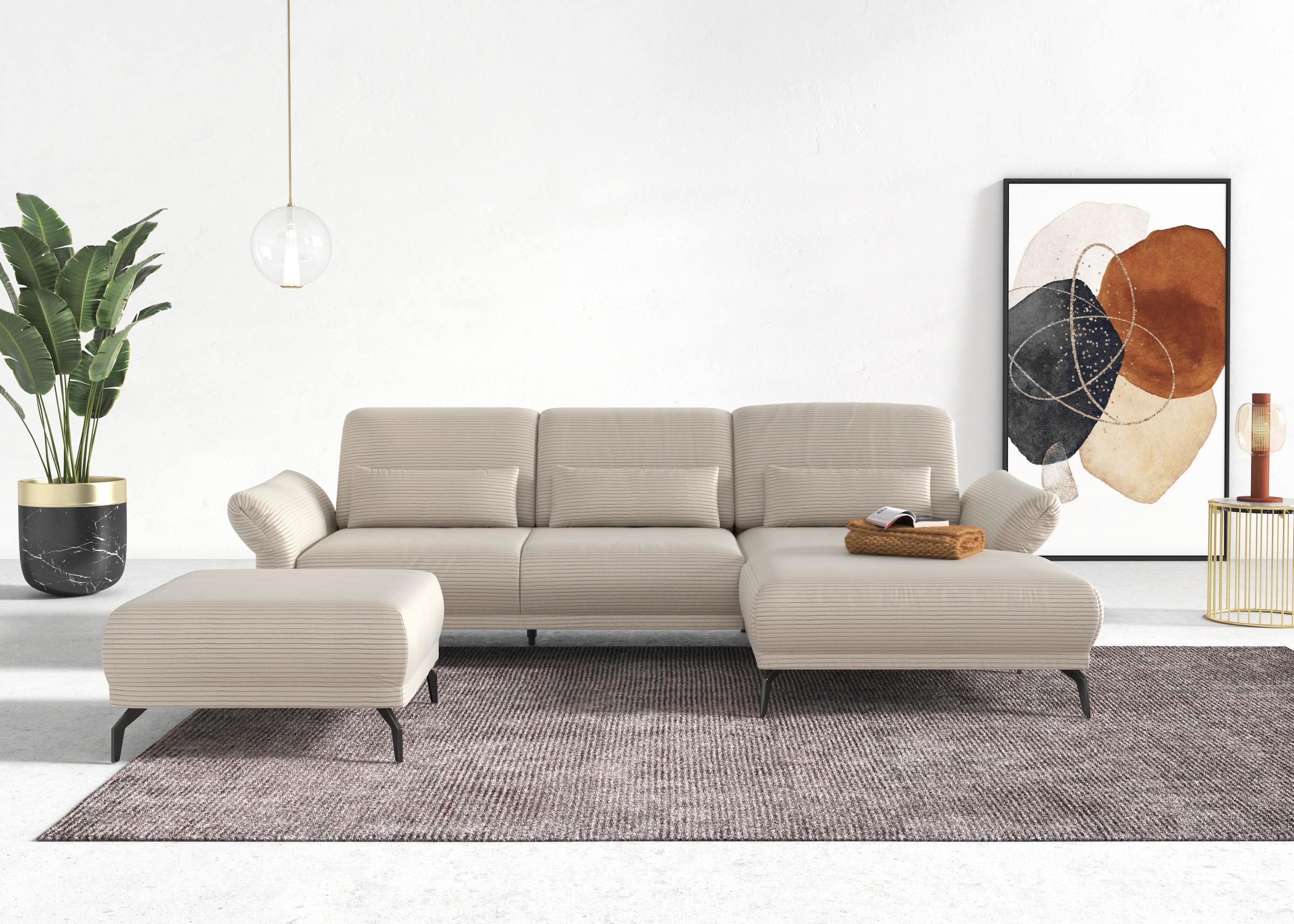 INOSIGN Ecksofa "Coco L-Form" Sitztiefen-, Arm- und Kopfteilverstellung, Co günstig online kaufen