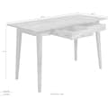 Home affaire Schreibtisch »Scandi«, aus schönem massivem Eichenholz, Breite 140 cm