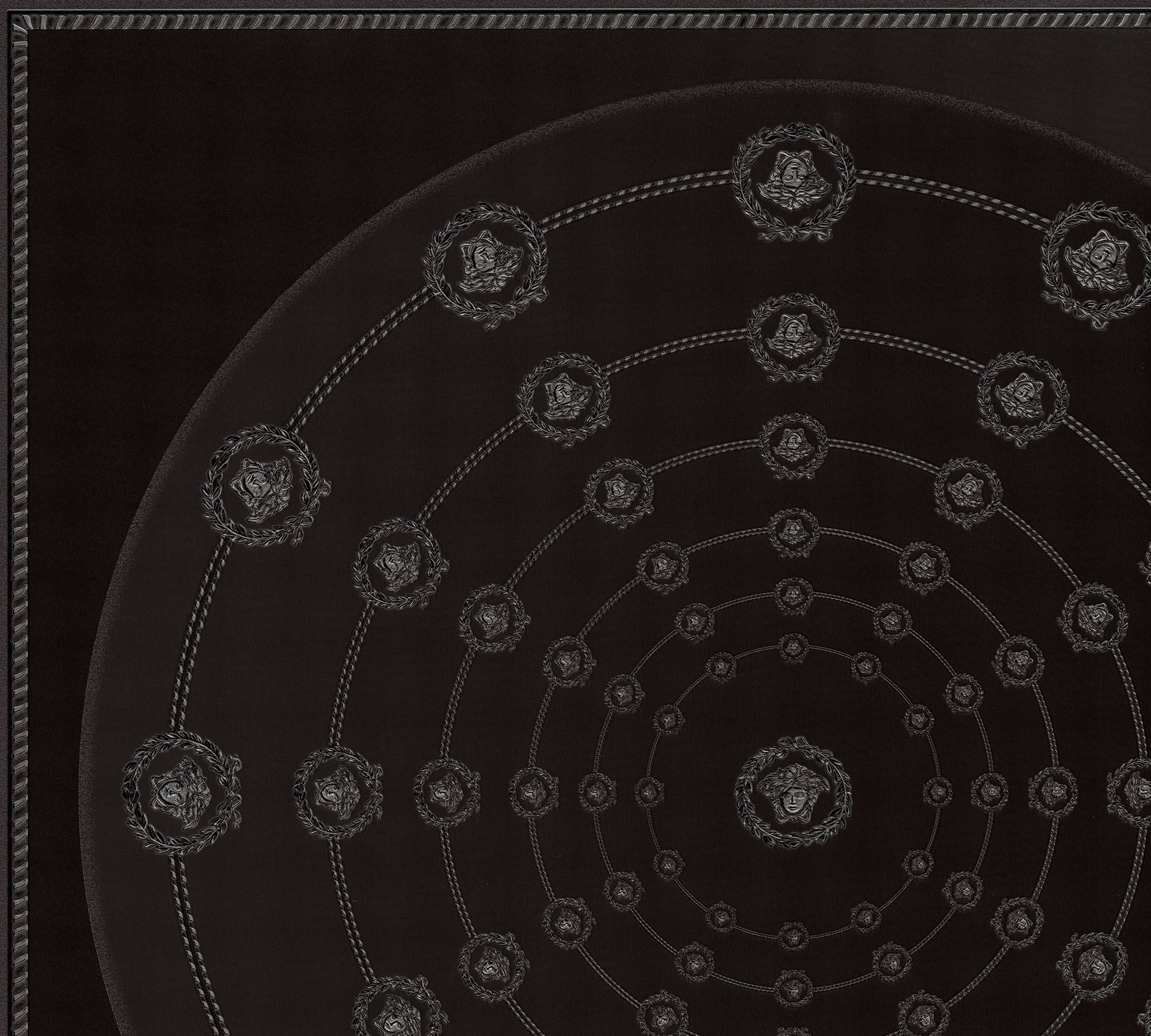 Versace Vliestapete »Versace 6 I Love Baroque –« 3D-Optik | Barock | Motiv geprägt Geometrisches Kreisdesign mit edlem Glanz & fein strukturierter Optik