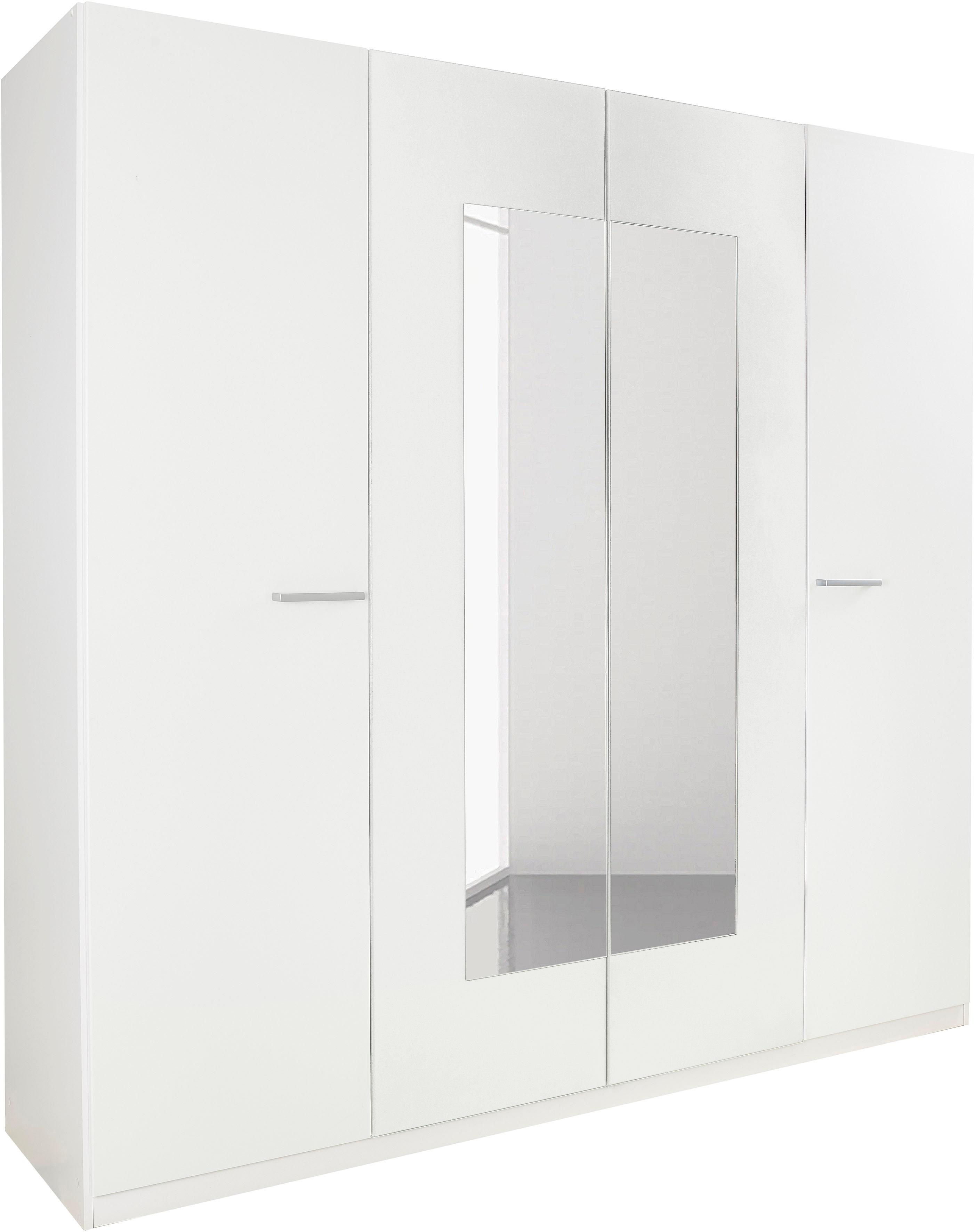 rauch 1100000002199 "Kleiderschrank Schrank Garderobe Wäscheschrank Schlafzimmer BORBA" Breite/Höhe/Tiefe: 225/210/54 cm, optional mit Absetzung in Graumetallic MADE IN GERMANY