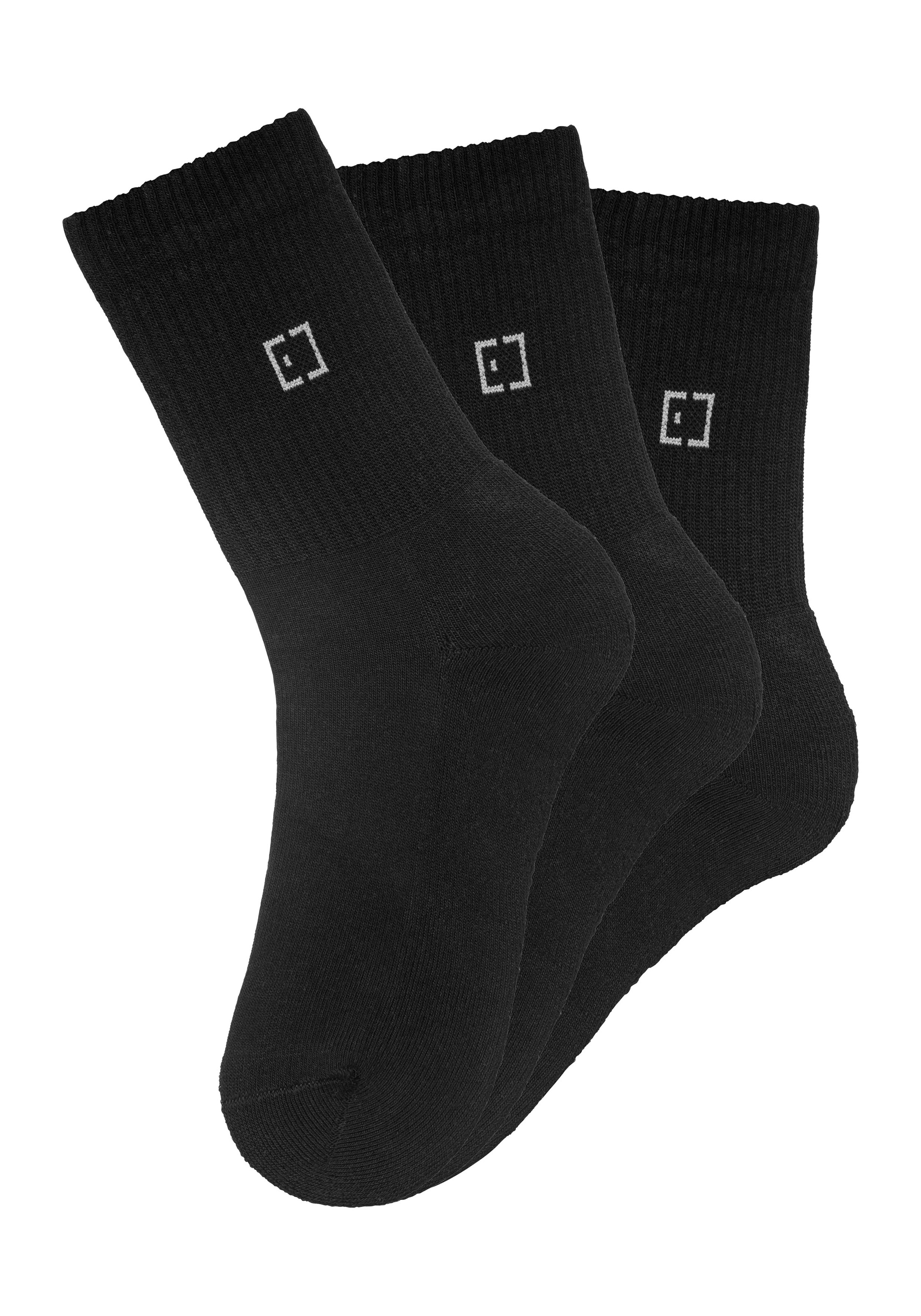 Elbsand Socken, (Packung, 3 Paar), mit Frottee und eingestricktem Markenlogo