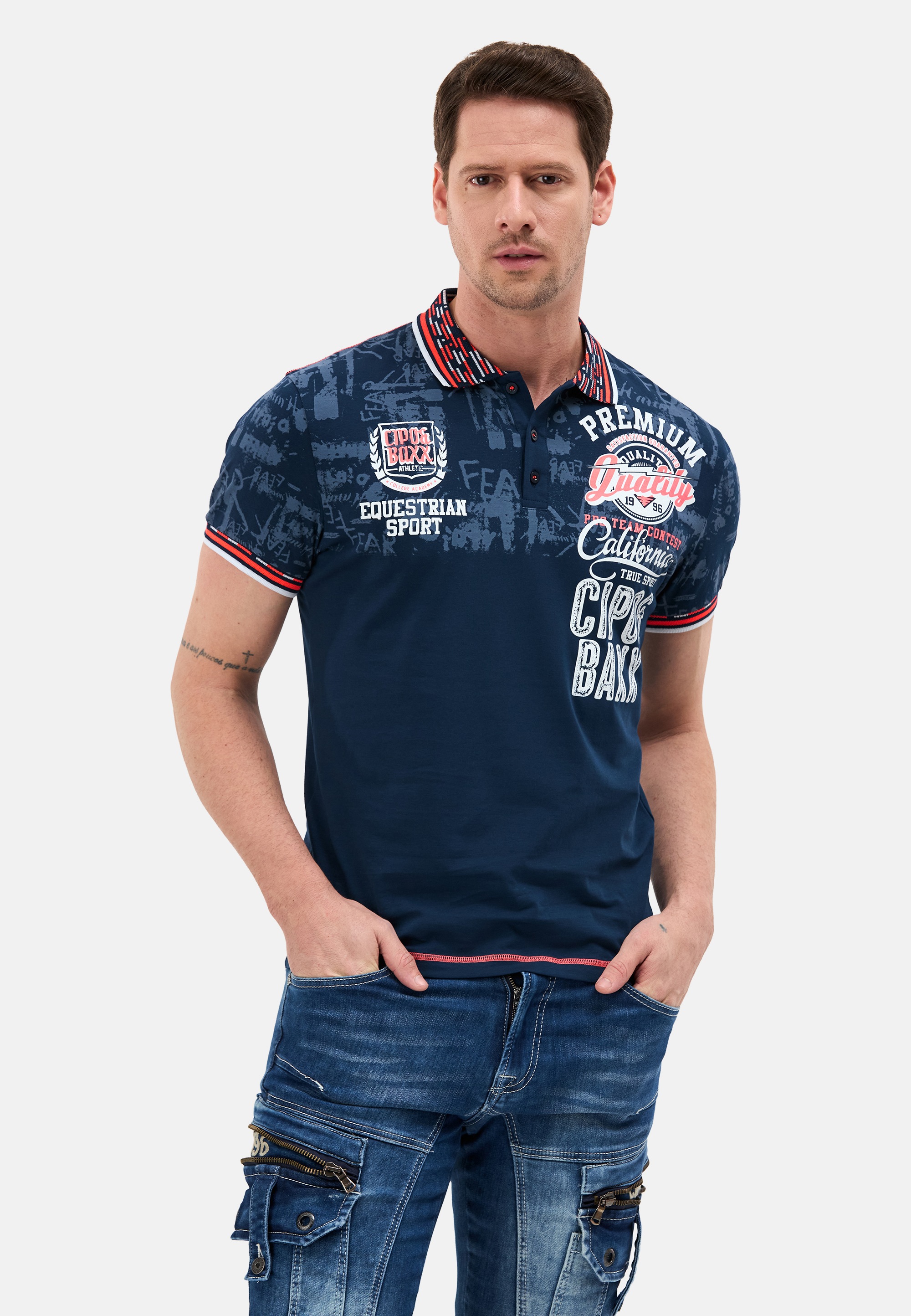 Cipo & Baxx Polo Shirt Navyblue 4XL 2