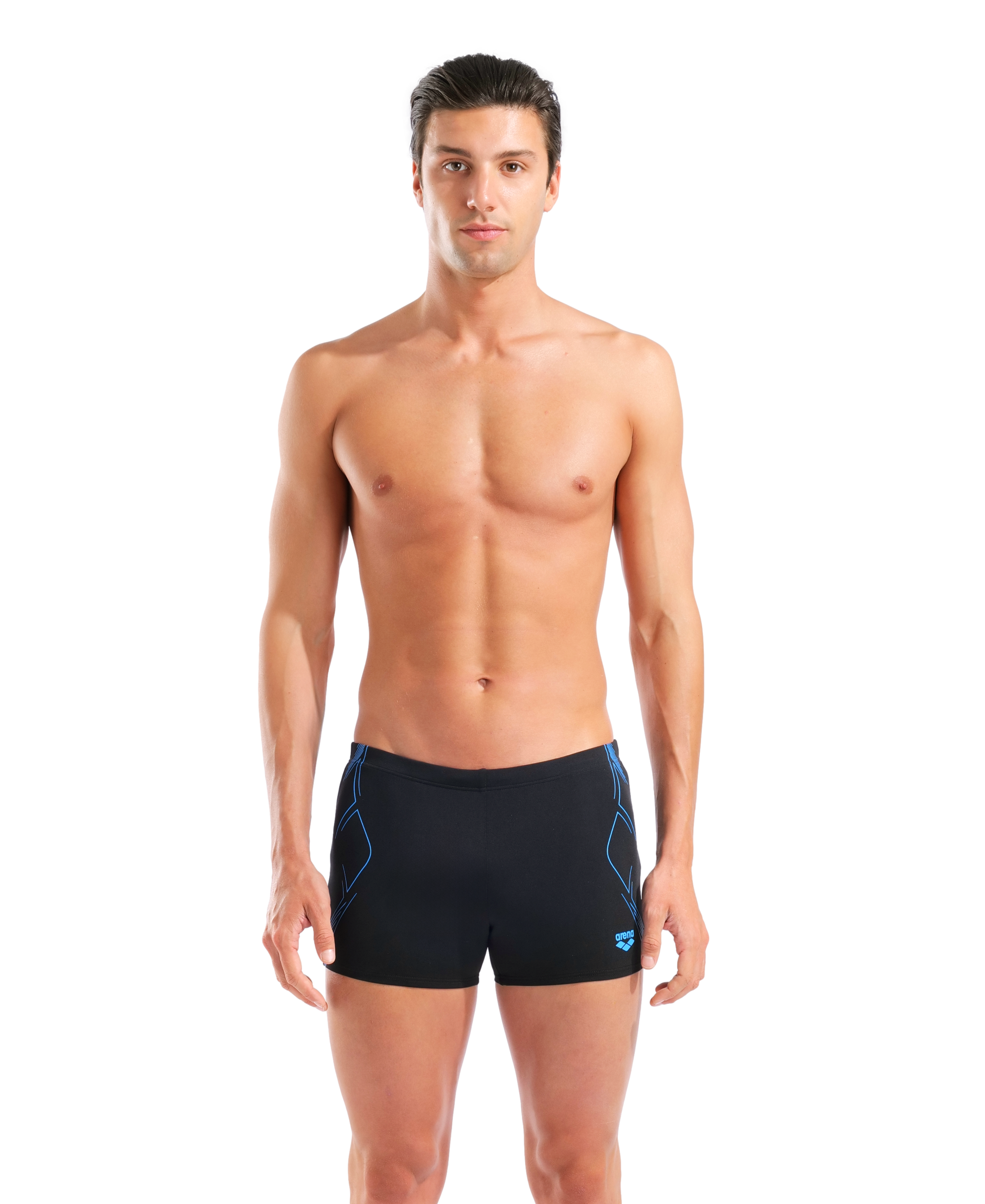 Arena Badeshorts "M ARENA GRAPHIC SWIM SHORT" sportliche Schnittform, mit innenliegendem Kordelzug, chlorbeständig