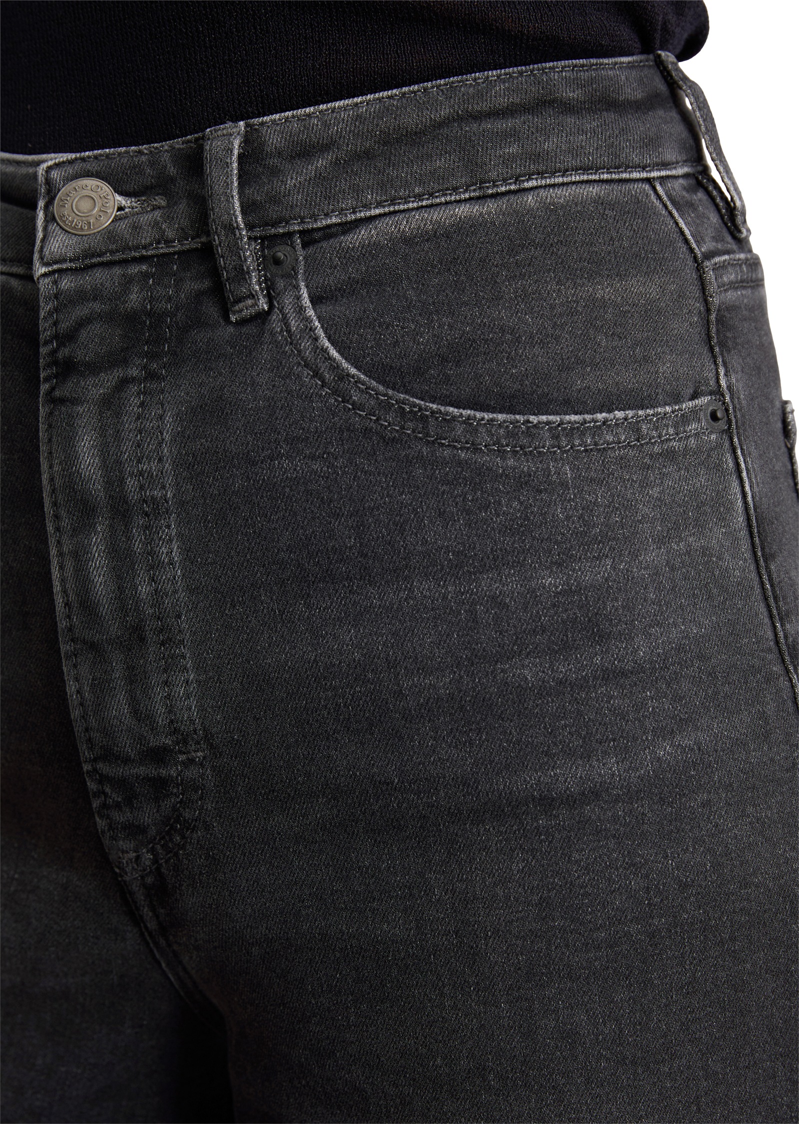 Thumbnail - Marc OPolo Weite Jeans "TOLVA", hohe Leibhöhe, aus Bio-Baumwolle mit Stretch