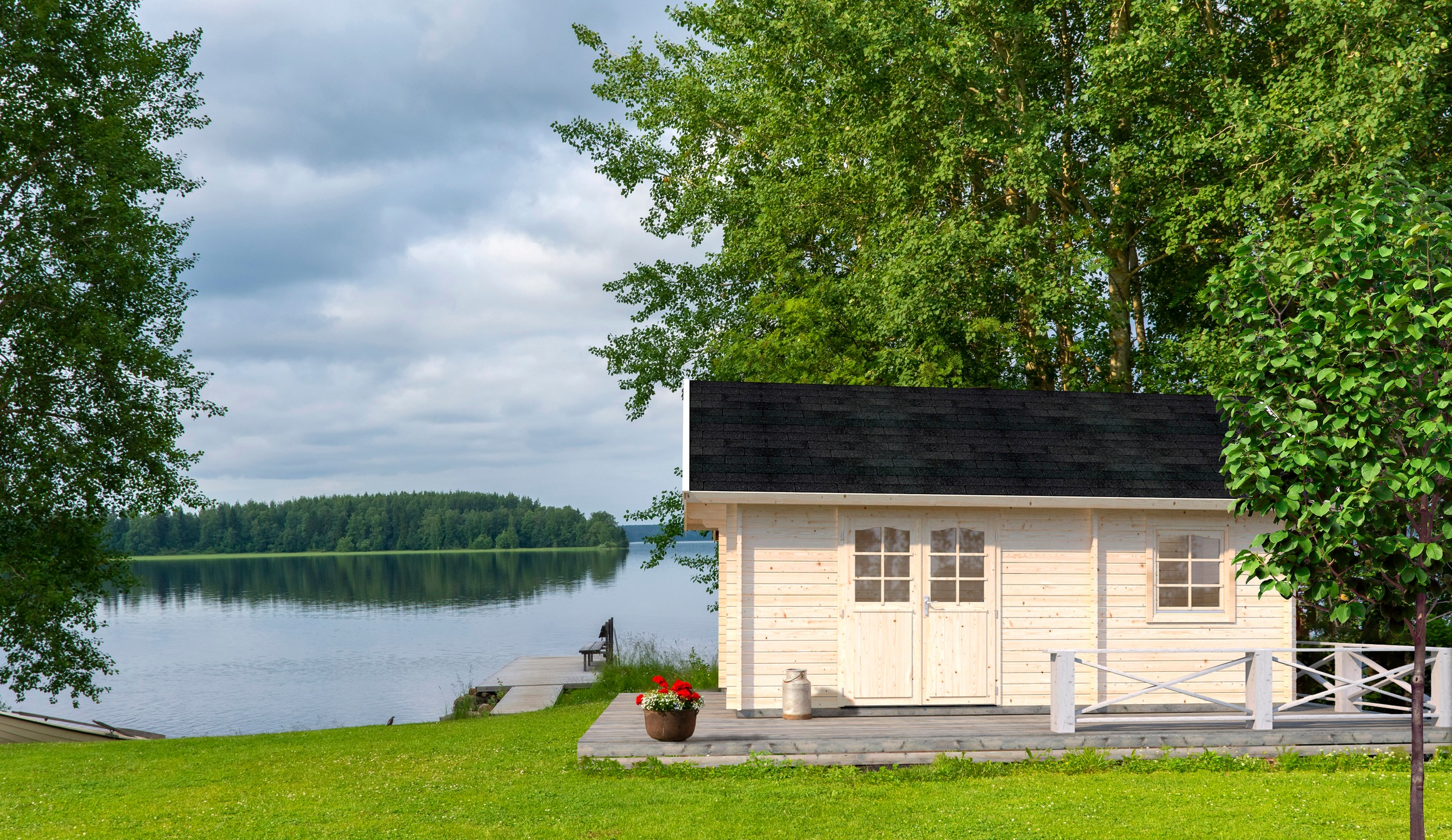 Palmako Gartenhaus "Ferienhaus Sandra", inklusive Fußboden günstig online kaufen