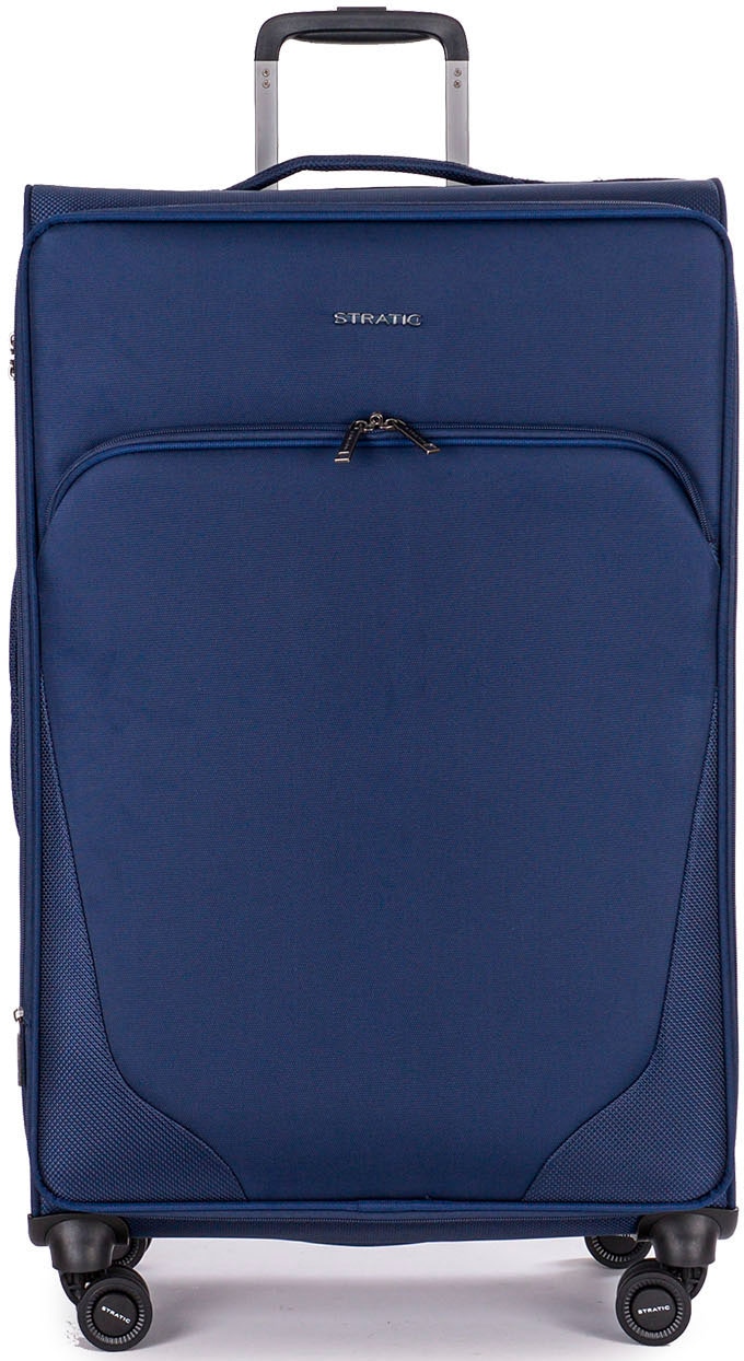 Stratic Weichgepäck-Trolley "Mix L, blue", 4 Rollen, Reisekoffer großer Koffer Aufgabegepäck TSA-Zahlenschloss