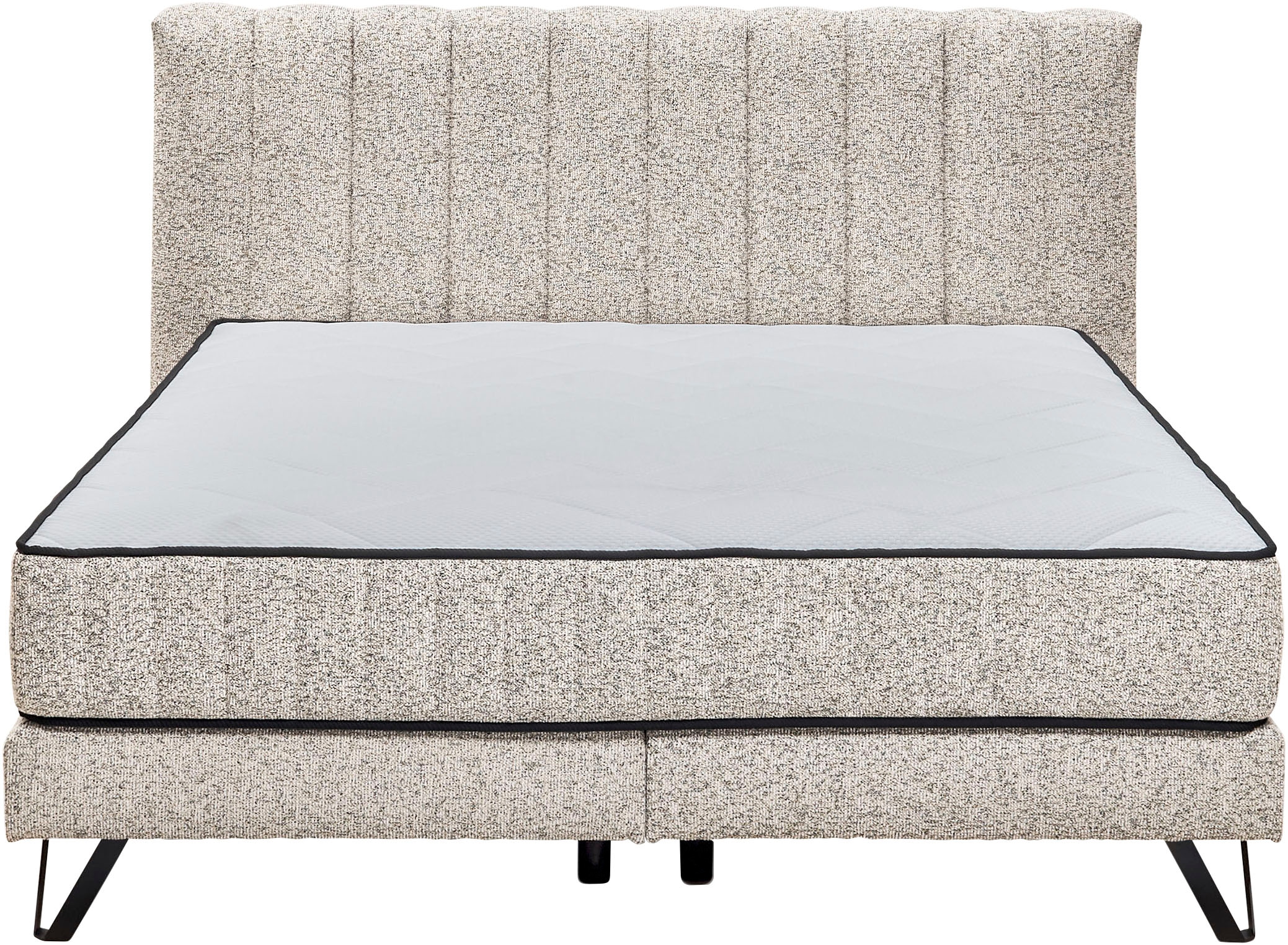 set one by Musterring Boxspringbett »Baldwin«, Liegefläche 180 x 200 cm, Duo-Matratze, Kopfteil mit Steifensteppung