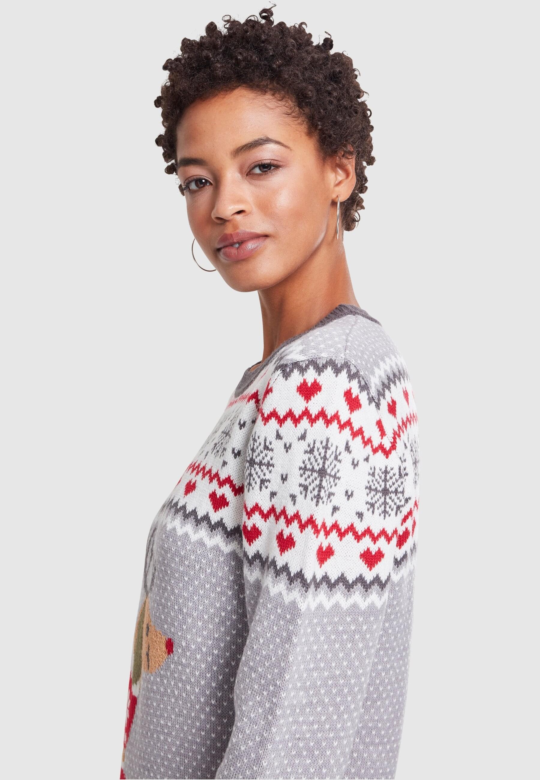 URBAN CLASSICS Rundhalspullover »Urban Classics Damen Ladies Sausage Dog Christmas Sweater«, (1 tlg.)