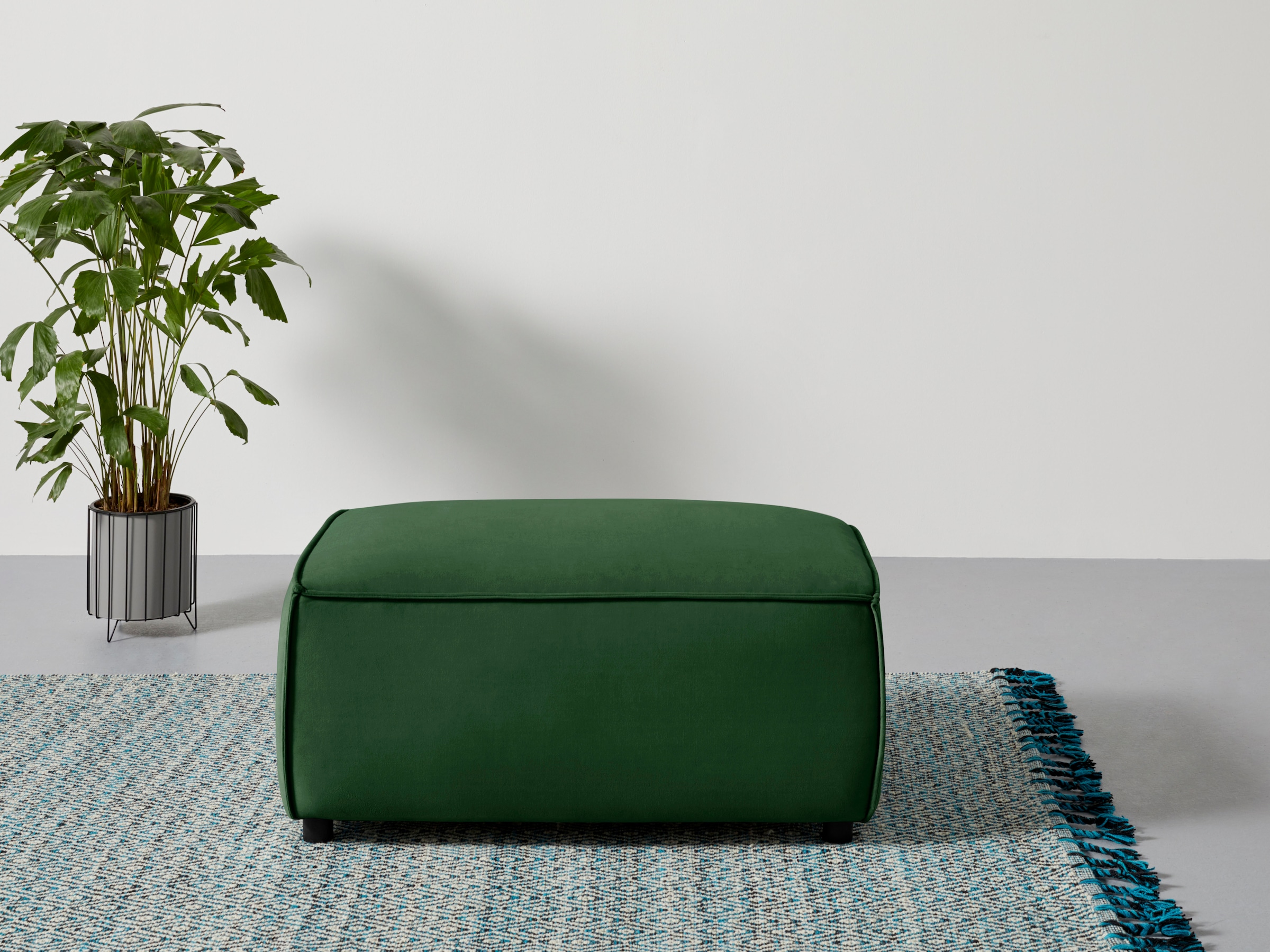 Home affaire Polsterhocker "Marva, B: 100 cm" passend zur Polsterserie "Marva", Federkern