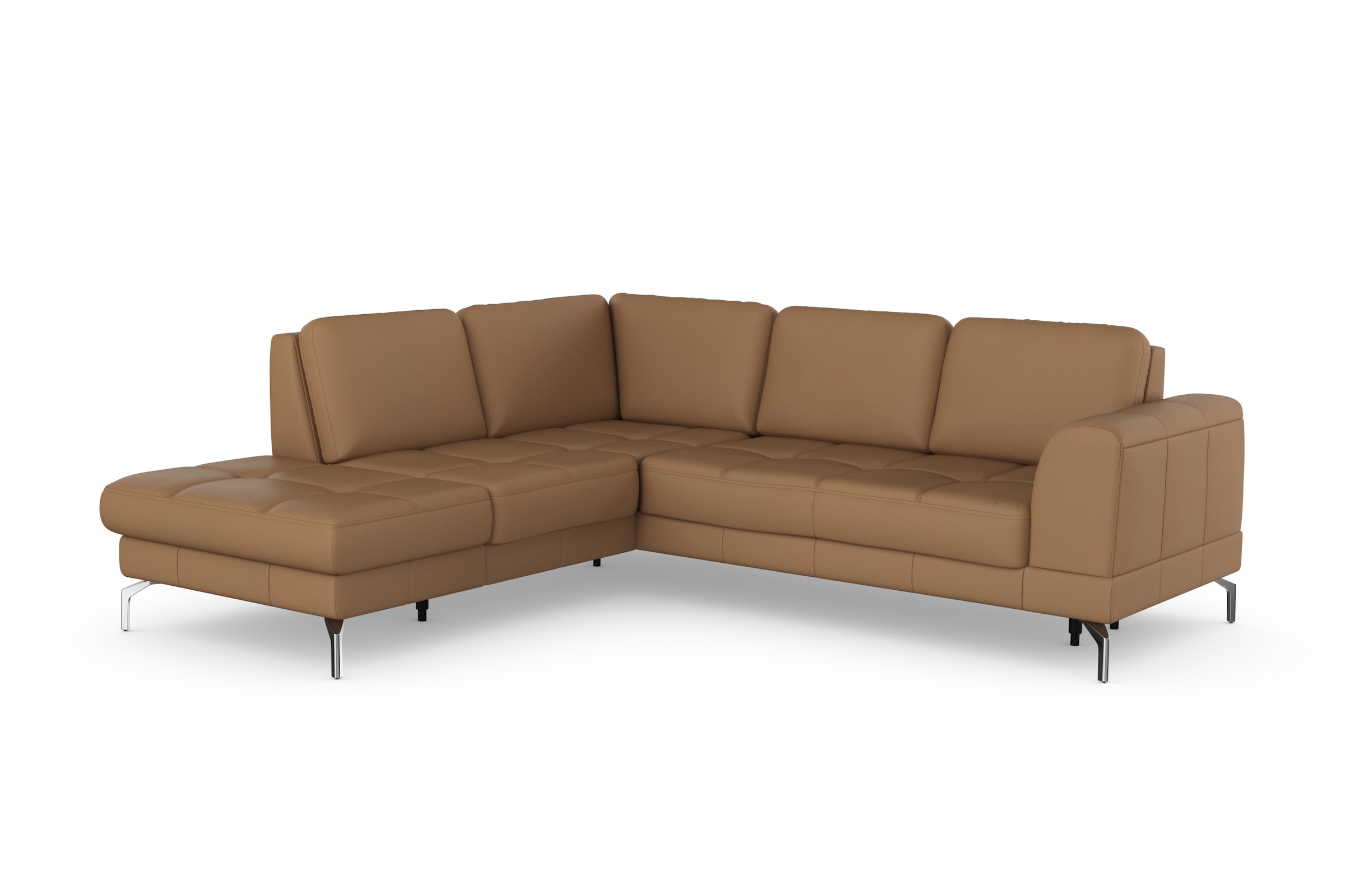 sit&more Ecksofa »Bendigo L-Form«, inklusive Sitztiefenverstellung, Bodenfreiheit 15 cm, in 2 Fußfarben