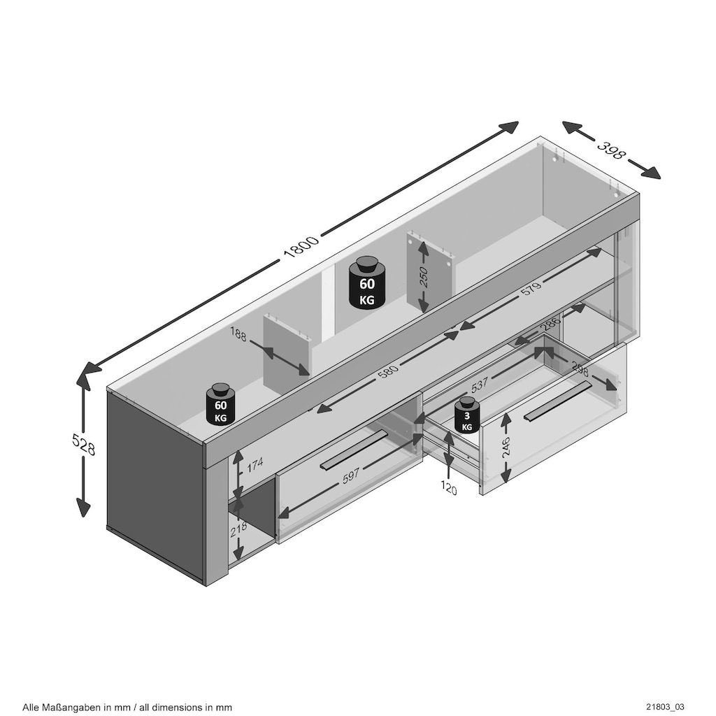 FMD Lowboard »VIBIO 2«