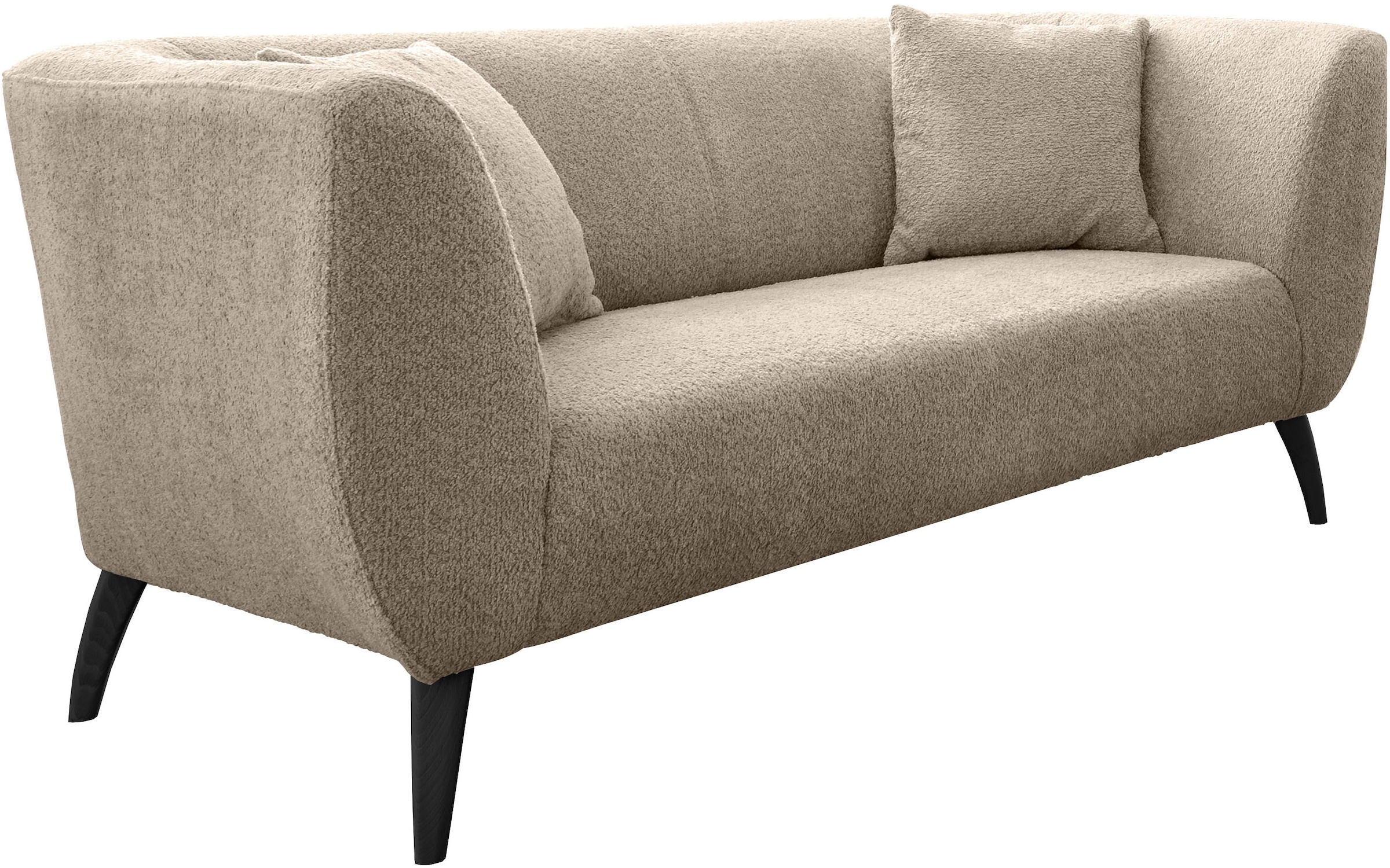 Home affaire Ecksofa »Lazio modern und bequem, schmale Armlehnen, tolle Detailverarbeitung« zwei verschiedene Fußfarben wählbar