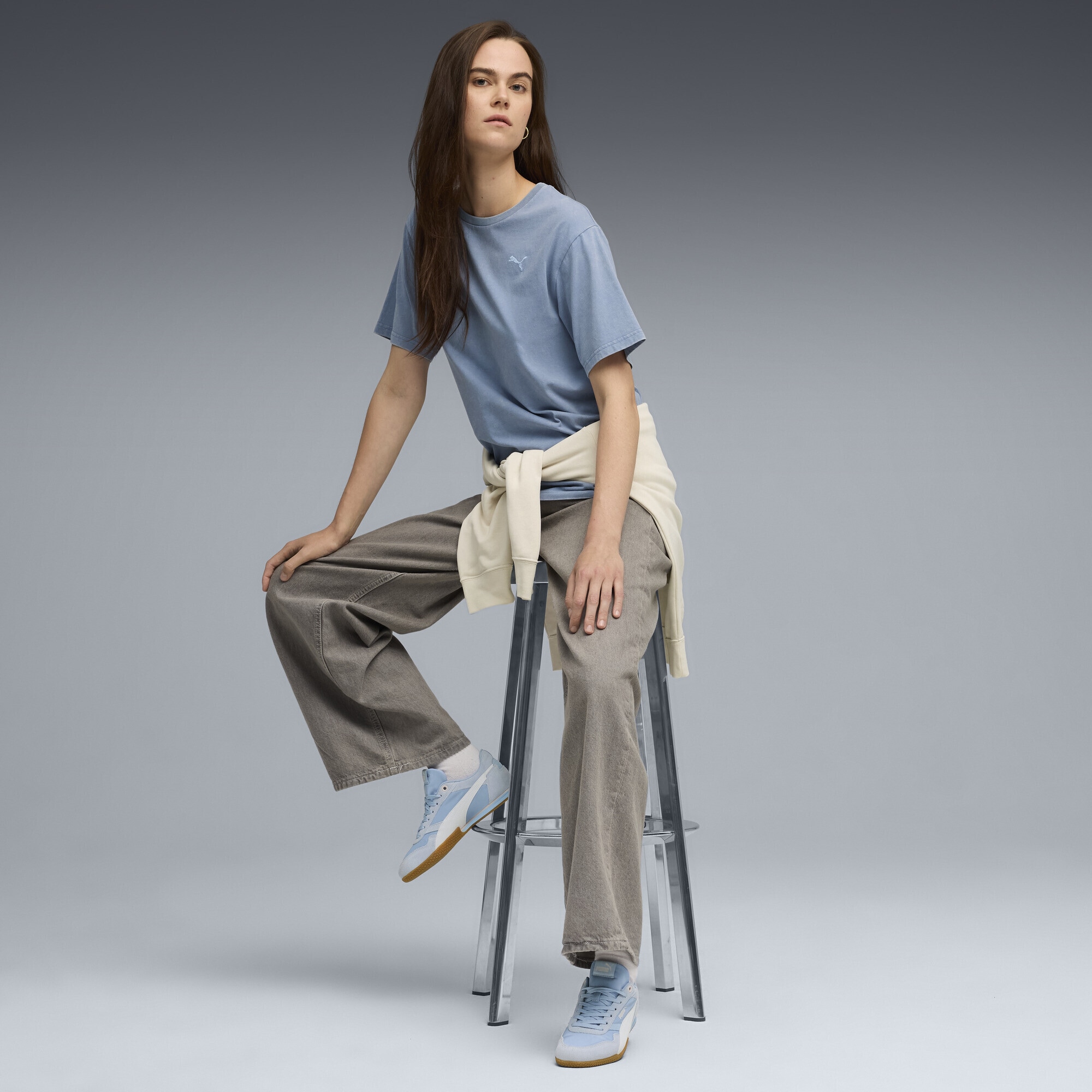 PUMA T-Shirt »Essentials Elevated Relaxed Wash T-Shirt Damen«