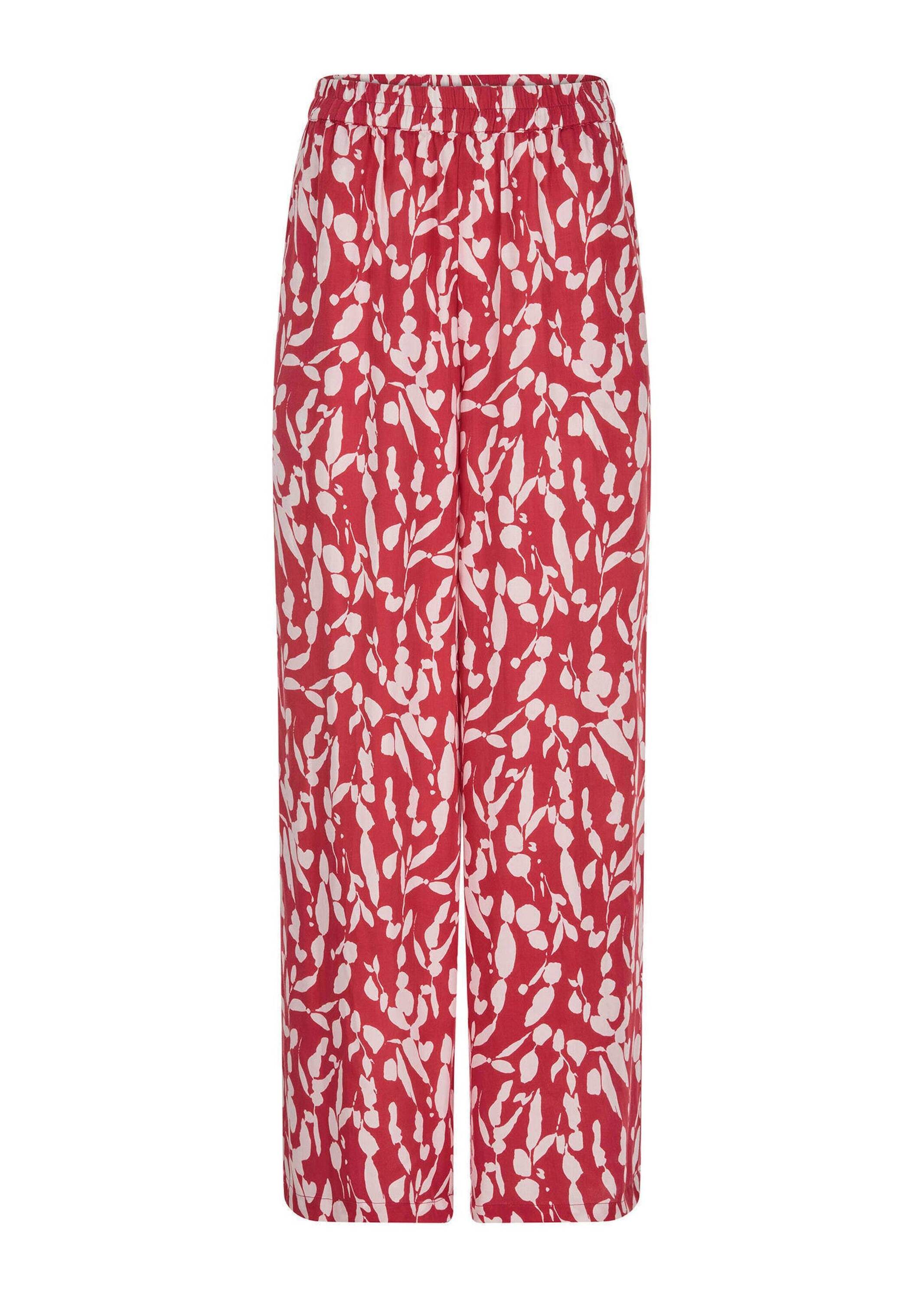 GOLDNER Schlupfhose "Druckhose mit floralem Muster" Eingriffstaschen an der Seite