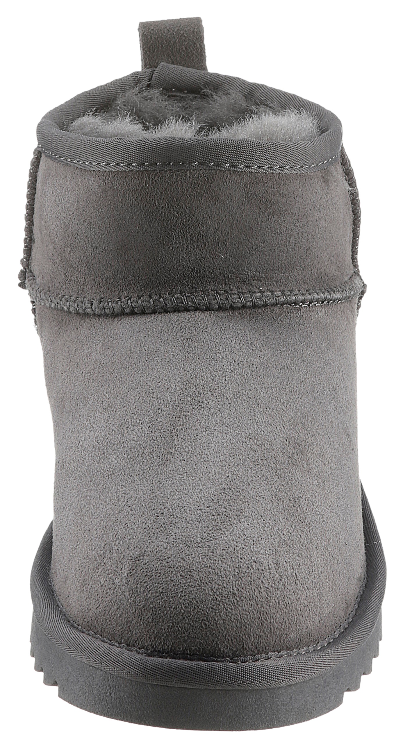 Winterboots ARA "ALASKA Short", Damen, Gr. 43, grau (light, grau hellgrau short), Lammfell, Veloursleder, unifarben, Schuhe Winterboots, Schlupfboots, Snowboots, Winterboots mit Anziehlasche 3