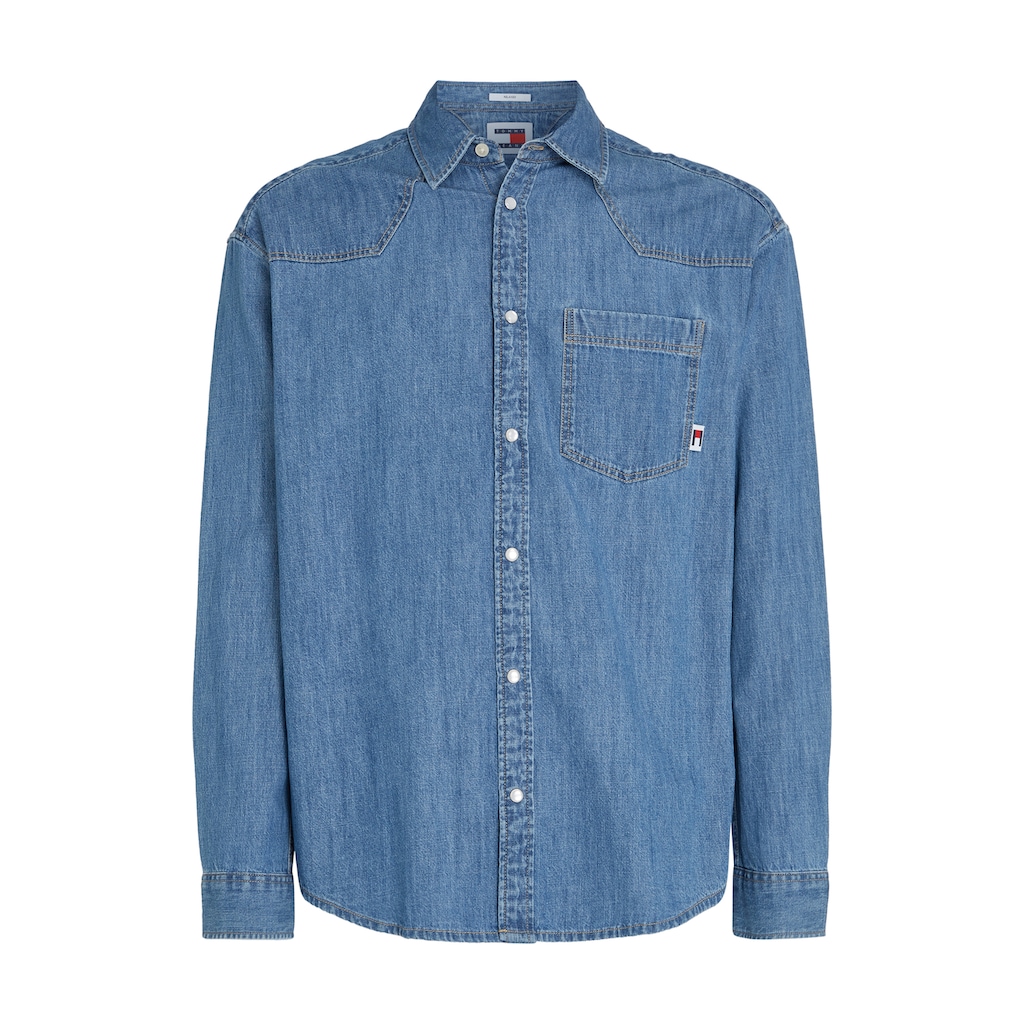 Tommy Jeans Jeanshemd »TJM RLX WESTERN DENIM SHIRT«, mit Brusttasche