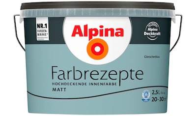 Alpina Wand- und Deckenfarbe »Farbrezepte Gletscherblau«, Frisches Graublau, matt, 2,5... kaufen