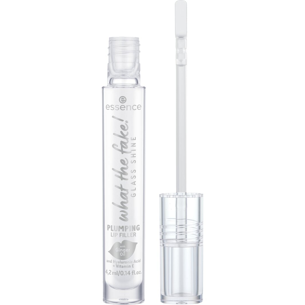 ESSENCE Kinder Lip-Booster "what the fake GLASS SHINE PLUMPING LIP FILLER"oh so glassy, Lippen-Kosmetika, Sorgt für volle Lippen, prickelnde Textur,