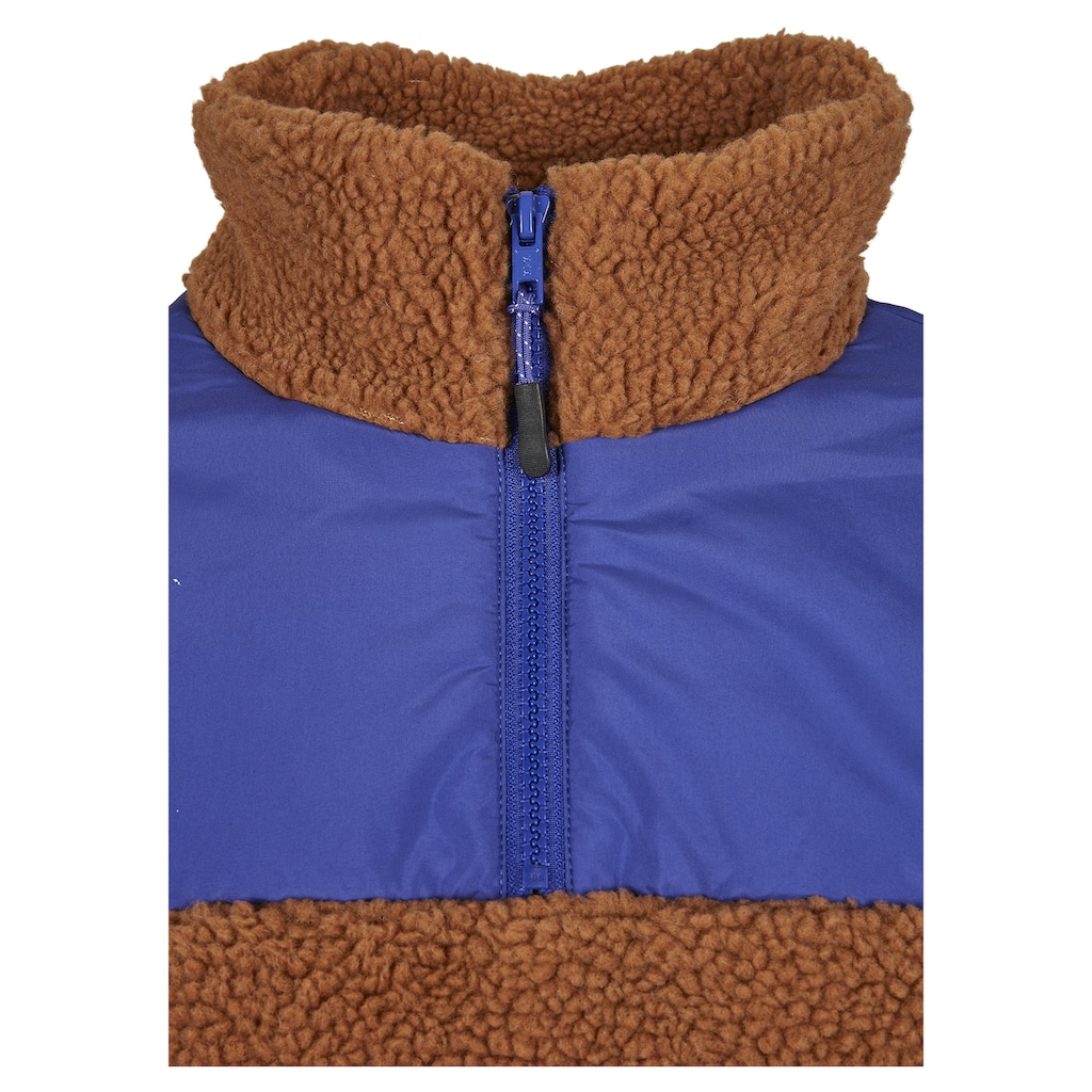 URBAN CLASSICS Outdoorjacke »Damen Ladies Sherpa 3-Tone Pull Over Jacket«, (1 St.), ohne Kapuze