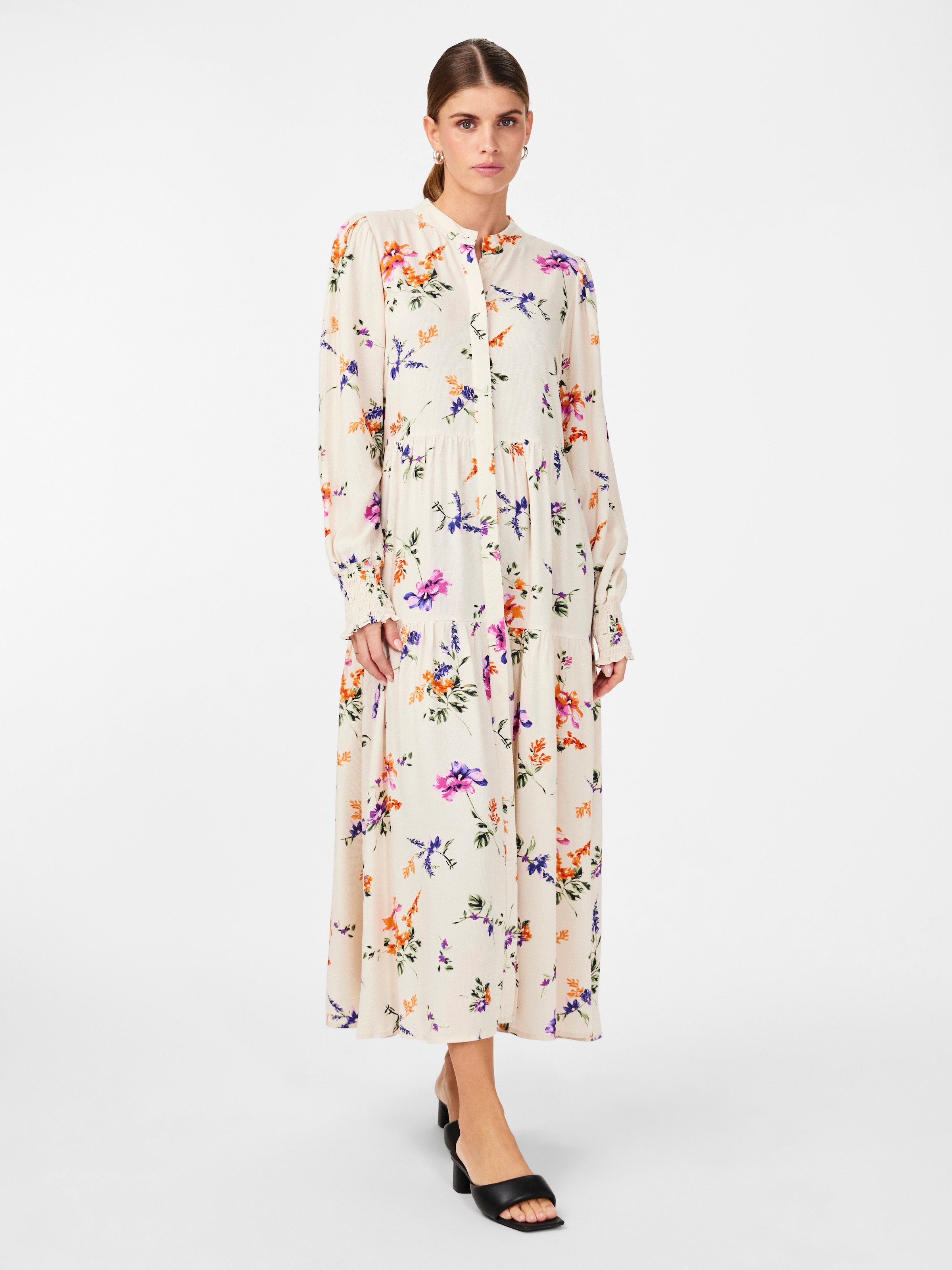 Y.A.S Druckkleid "YASASINA LS LONG SHIRT DRESS S. NOOS", Sommerkleid günstig online kaufen