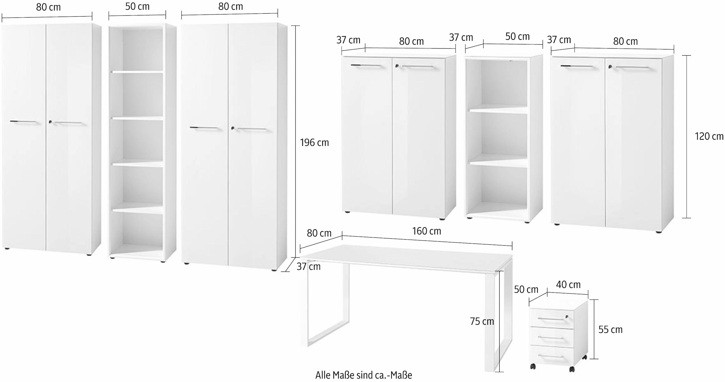 GERMANIA Büro-Set »GW-Monteria«, (Set, 8 St.) bestellen | BAUR