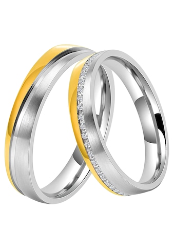 Trauring »Schmuck Geschenk Edelstahl Trauring Ehering Partnerring LIEBE«