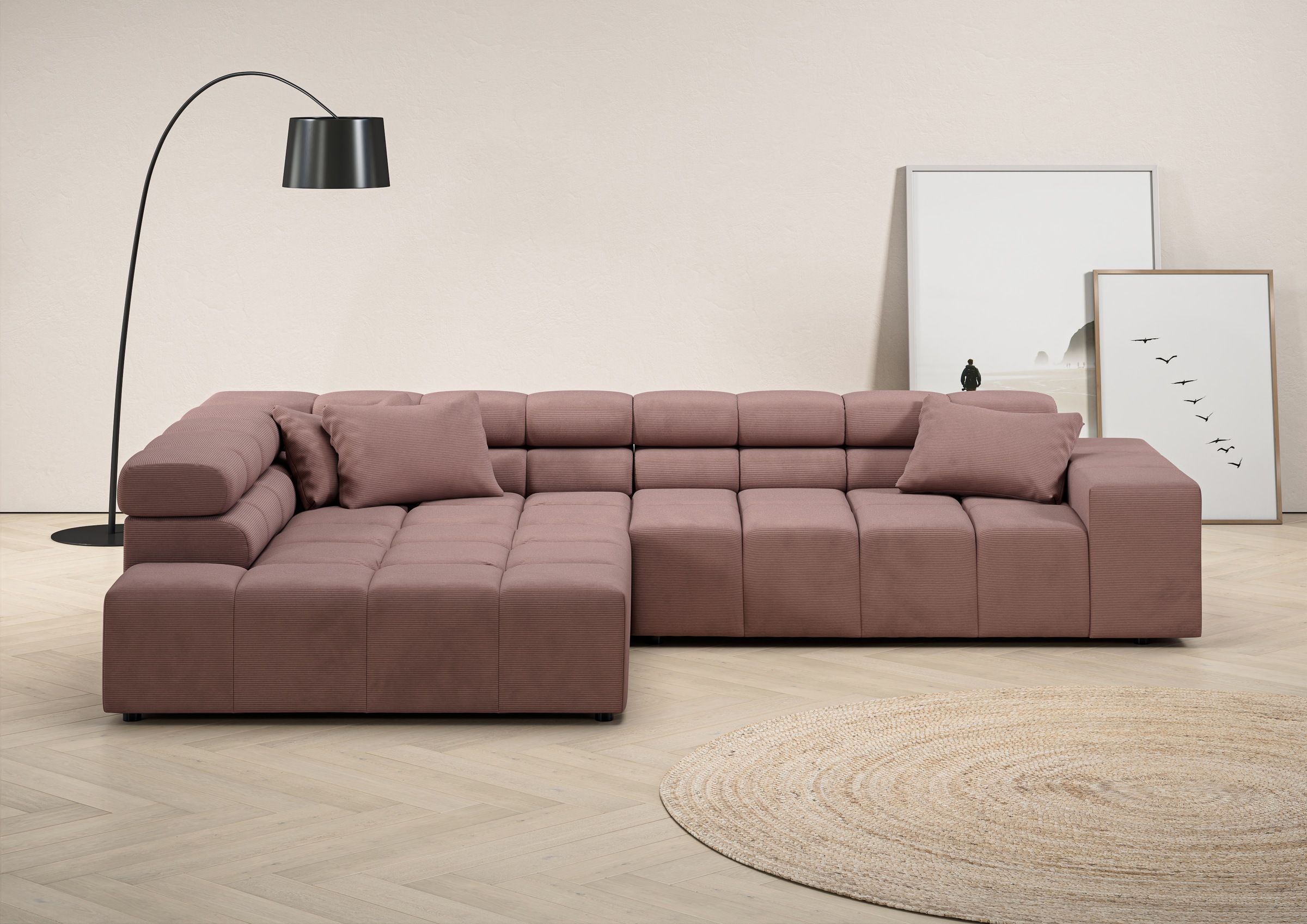 INOSIGN Ecksofa "Ancona incl. Kopfteilverstellung, Breite 319cm, L-Form", w günstig online kaufen