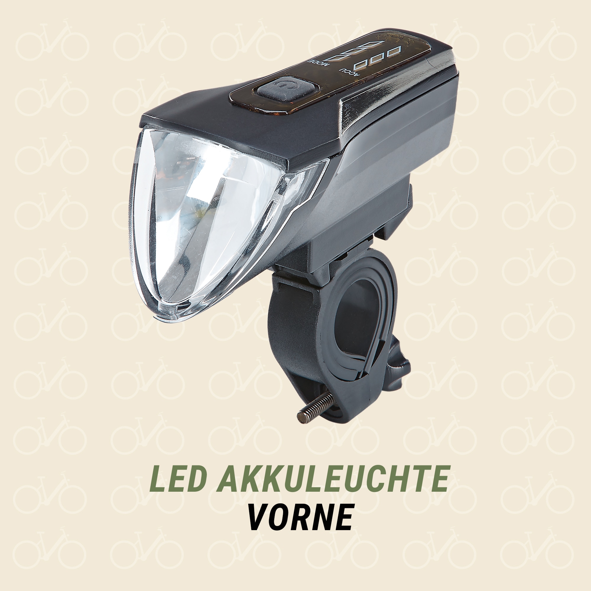 Prophete Fahrradbeleuchtung »LED Akku Beleuchtungsset 70 Lux«