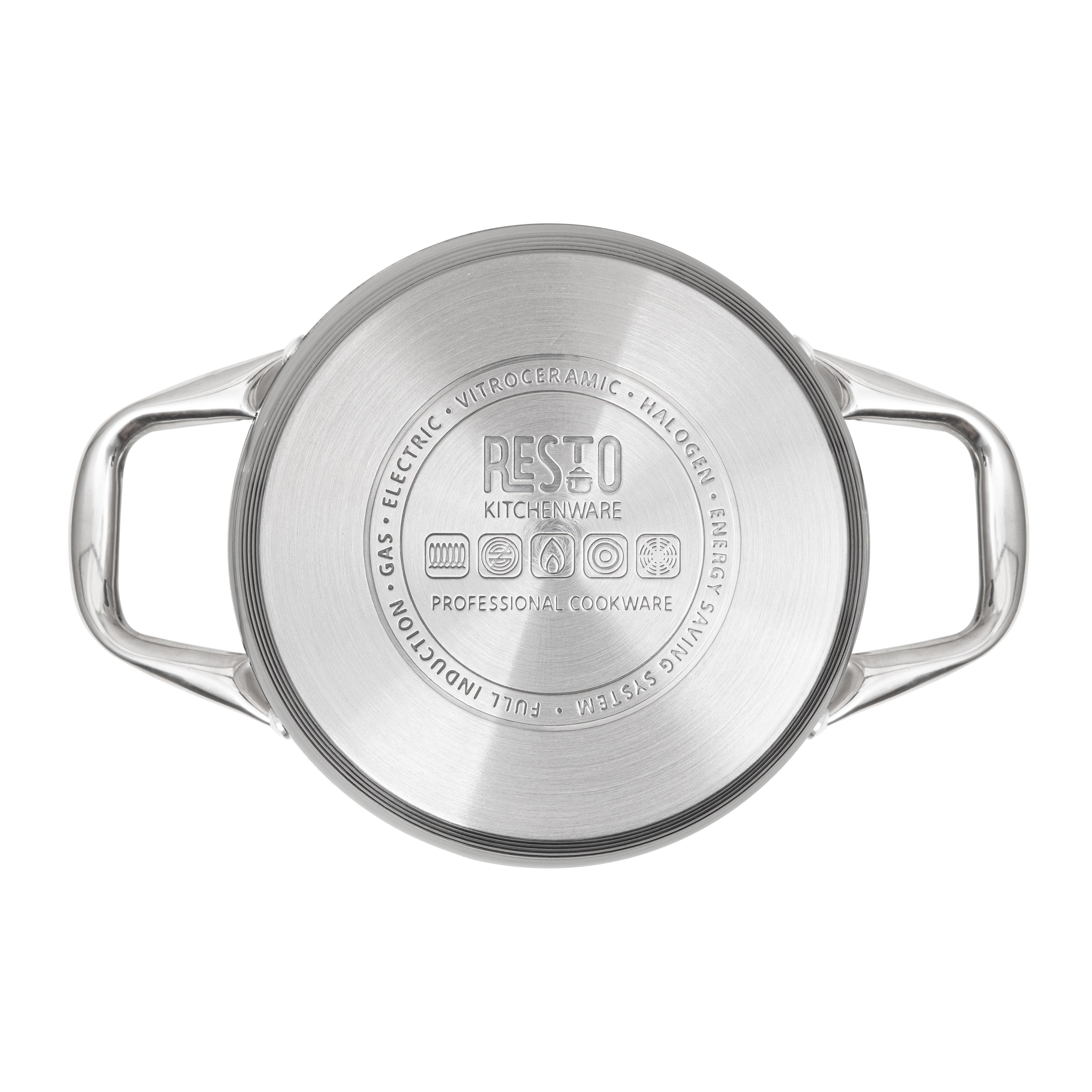 RESTO Kitchenware Topf-Set »RIGEL, spülmaschinengeeignet« Set, 1x Soßentopf Ø 16 cm m. Deckel, 4x Kochtopf Ø 16/18/20/24 cm m. Deckel, 10 tlg. Edelstahl 18/10