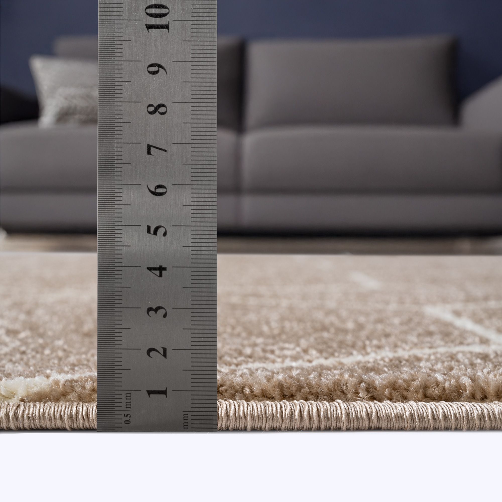 Sanat Teppich »Trellis« rund 10 mm Höhe Kurzflor, skandi, boho, auch als Läufer und in rund