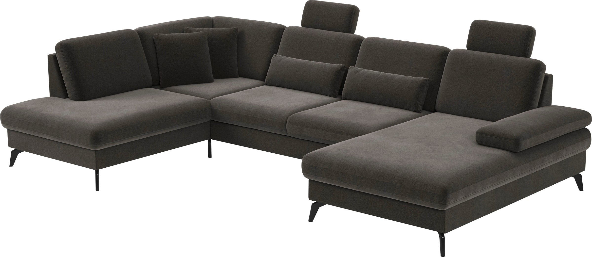 sit&more Wohnlandschaft »Morris U-Form, inkl. Sitztiefenverstellung«, wahlweise mit Armteilverstellung, Bettfunktion & Bettkasten